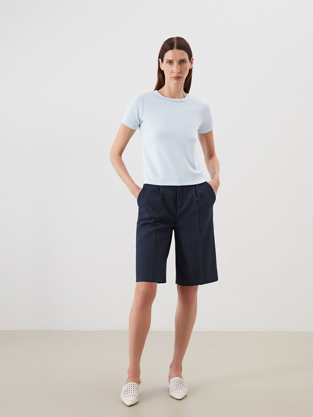 LCWAIKIKI Classic Crew Neck Women's T-Shirt -S5QV70Z8-QVV