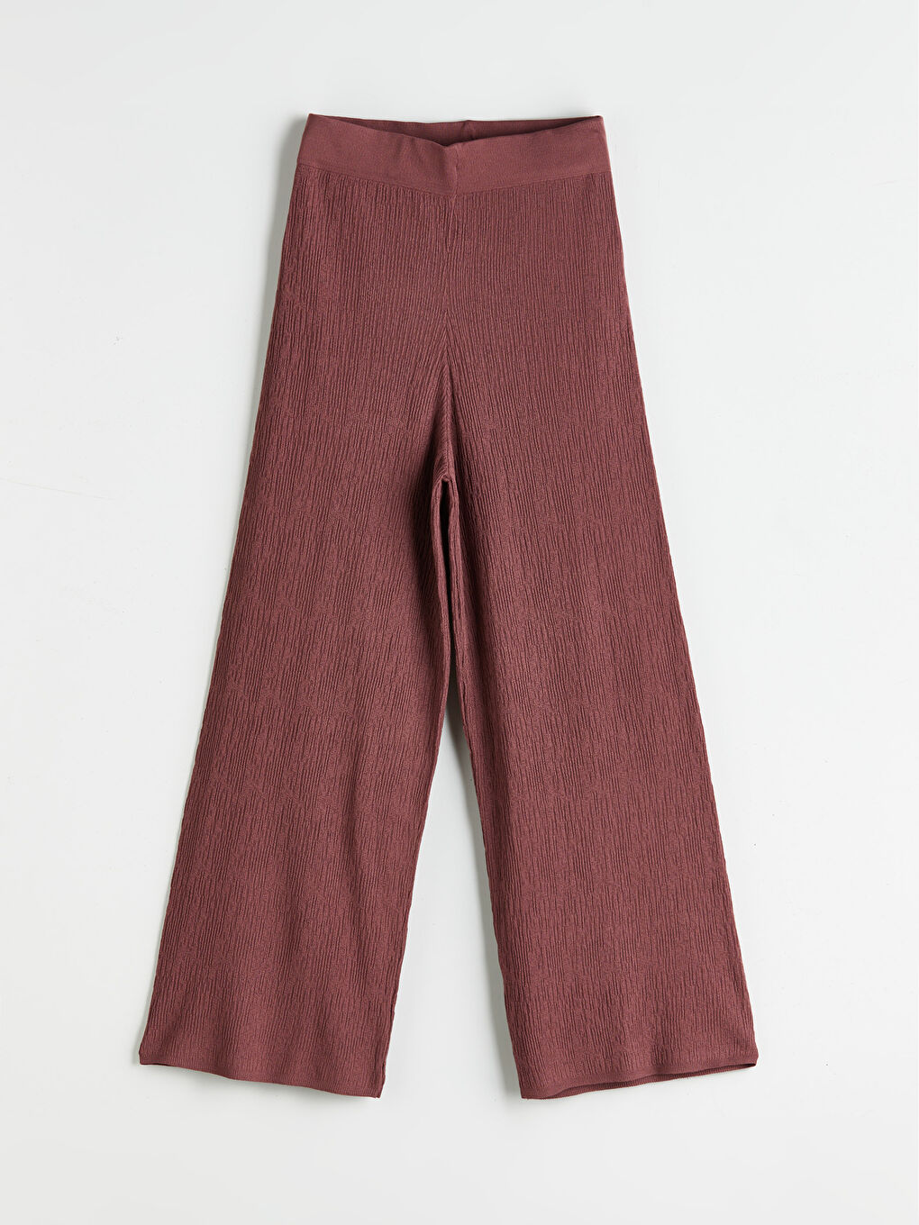 LCWAIKIKI Classic Elasticated Waist Textured Women's Knitwear Trousers -S5QV84Z8-13M