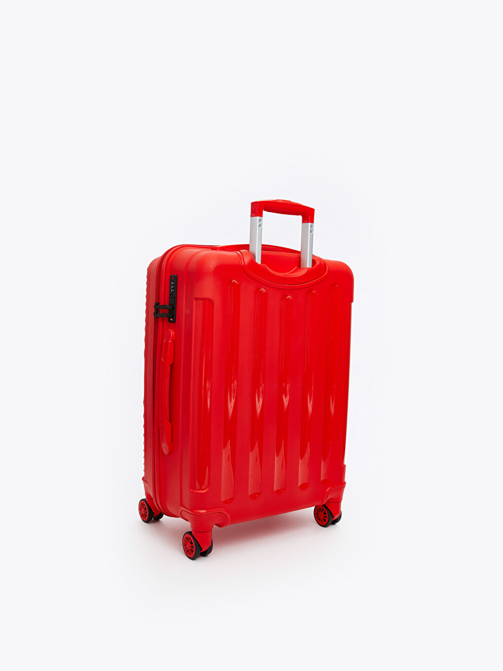 Kırmızı Kilit Detaylı Küçük Boy Valiz-1