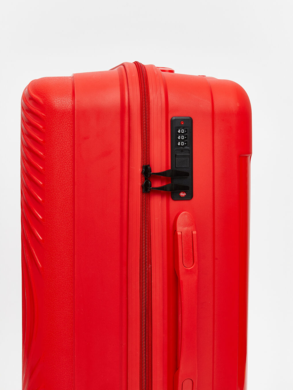 Kırmızı Kilit Detaylı Küçük Boy Valiz-2