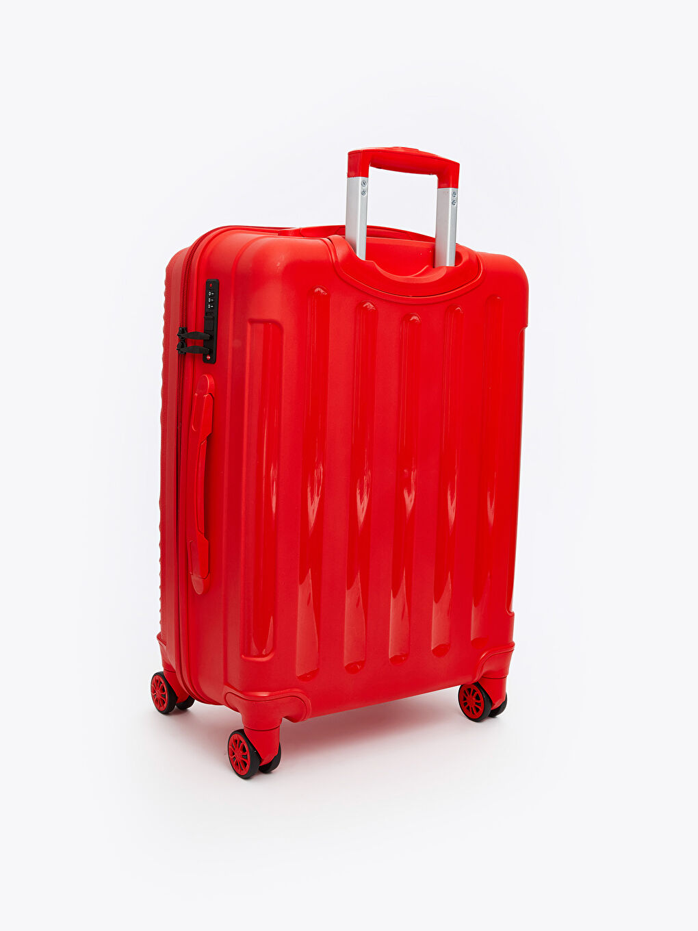 Kırmızı Kilit Detaylı Orta Boy Valiz-1