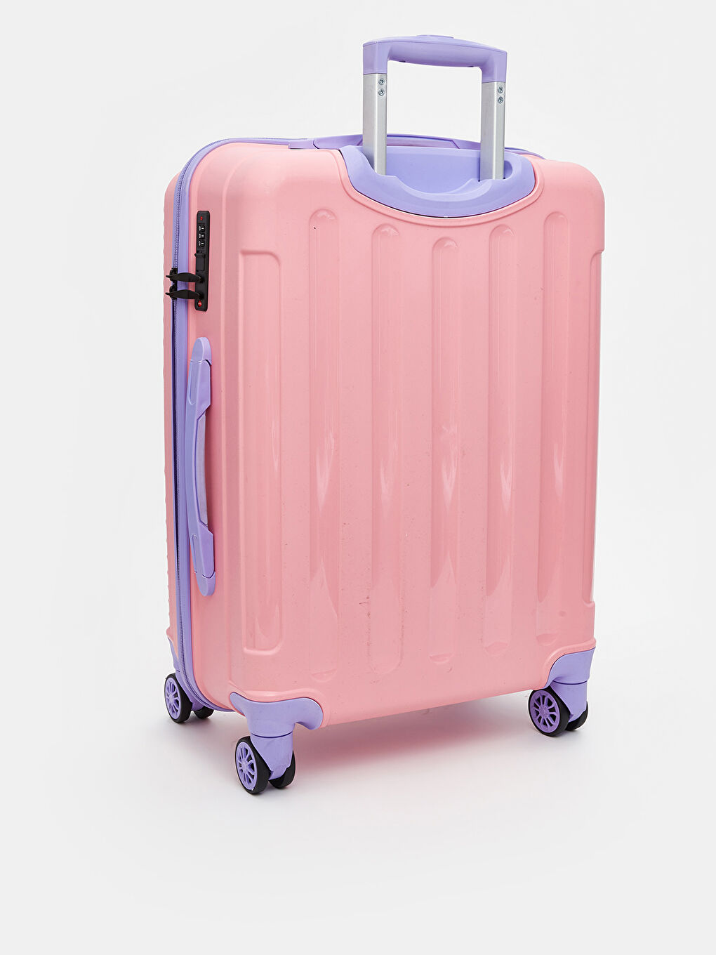 Pembe Kilit Detaylı Büyük Boy Valiz-1