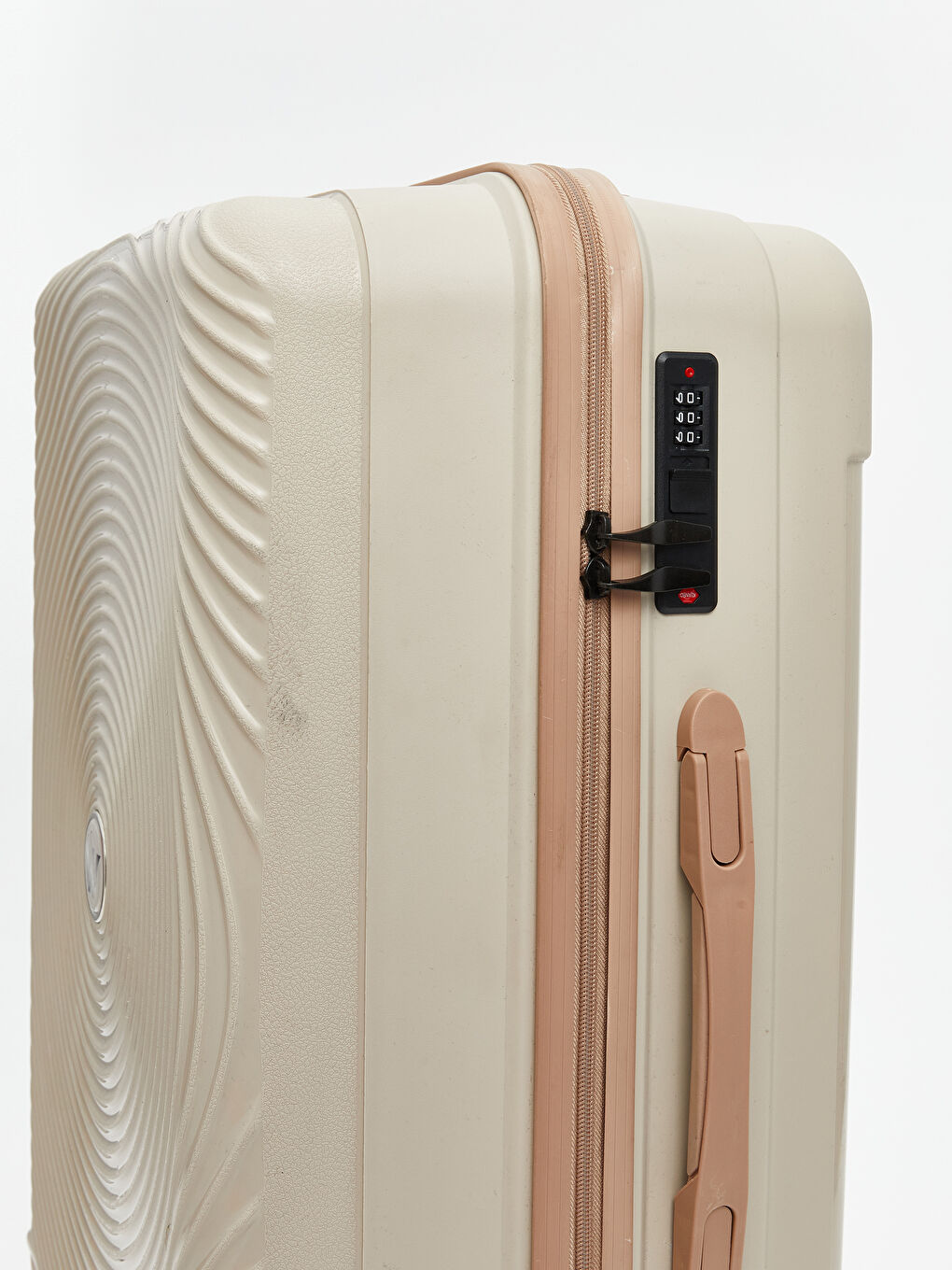 Bej Kilit Detaylı Büyük Boy Valiz-2