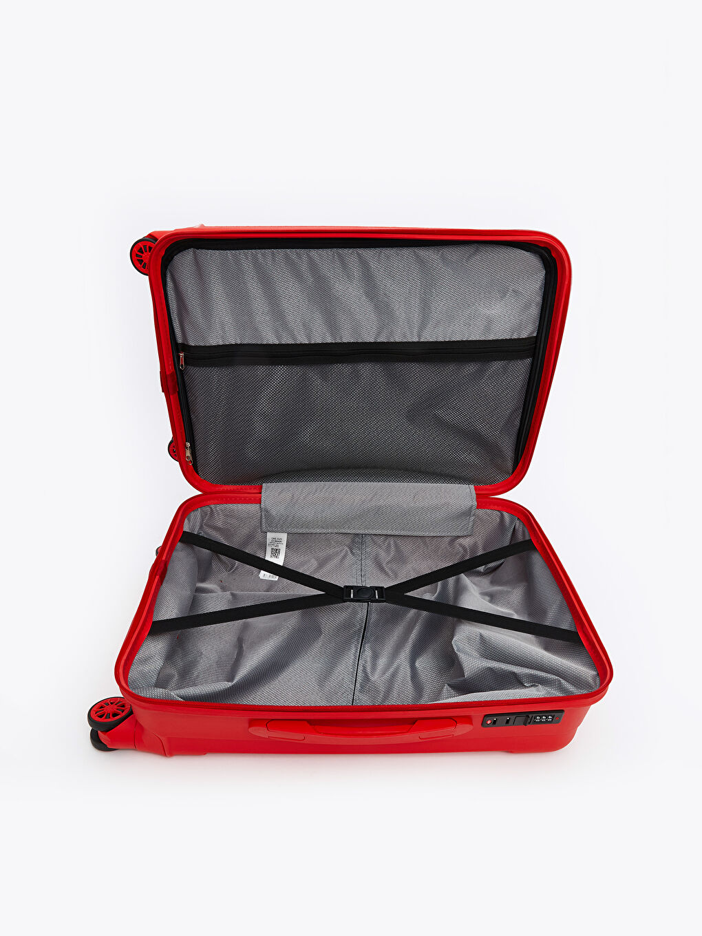 Kırmızı Kilit Detaylı Büyük Boy Valiz-3