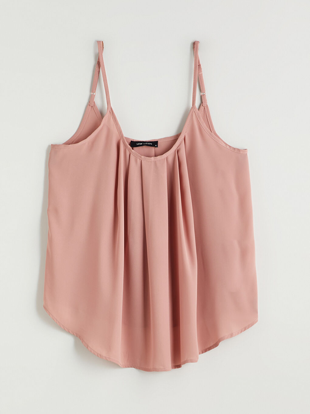 U Neck Pleated Strappy Blouse-4