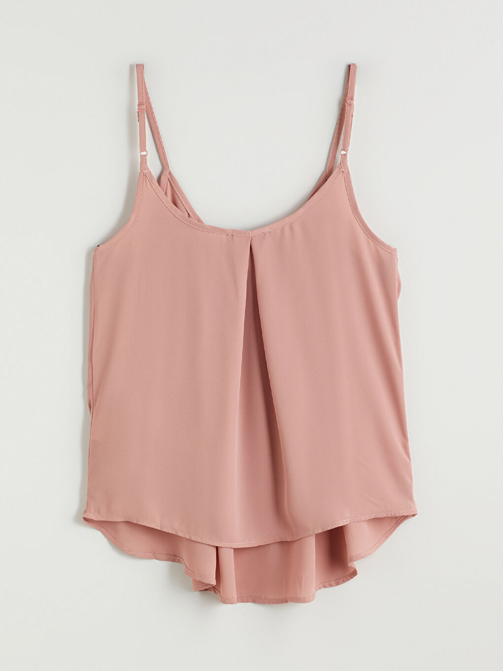 U Neck Pleated Strappy Blouse-5