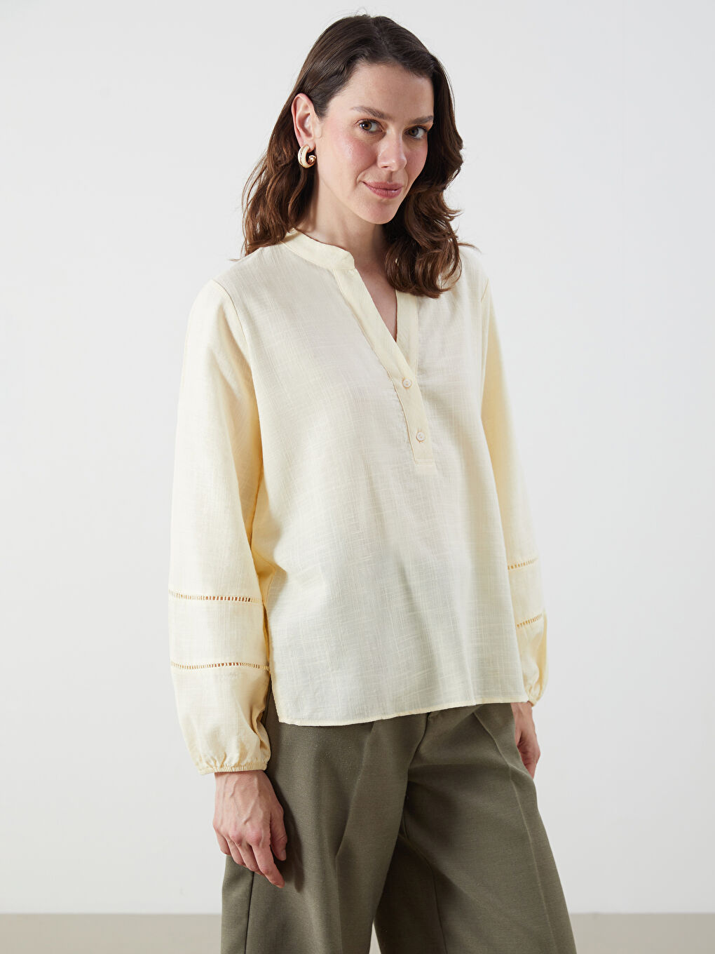 Woman YELLOW Blouse -S5QY39Z8-CRK
