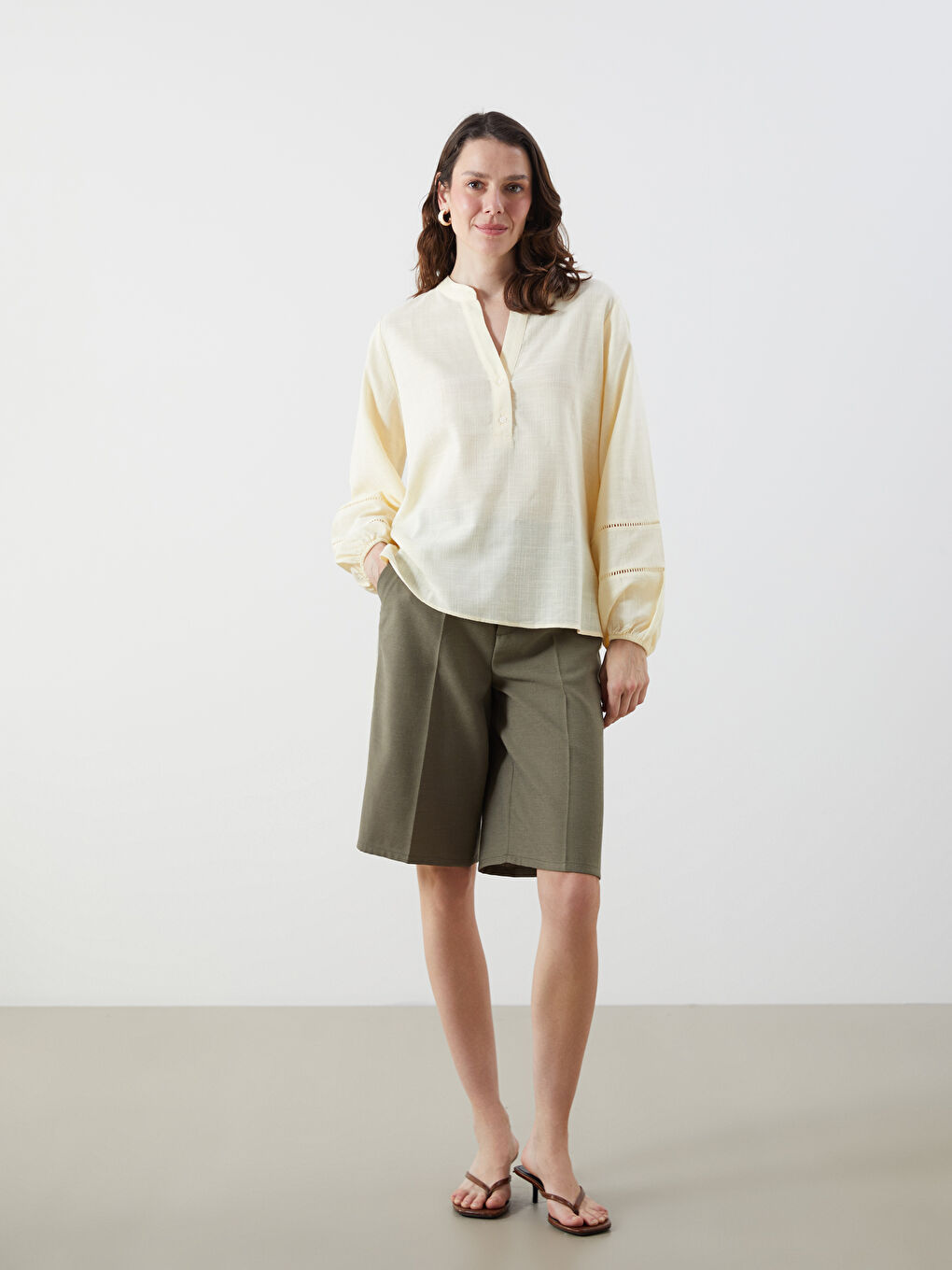 Woman YELLOW Blouse -S5QY39Z8-CRK