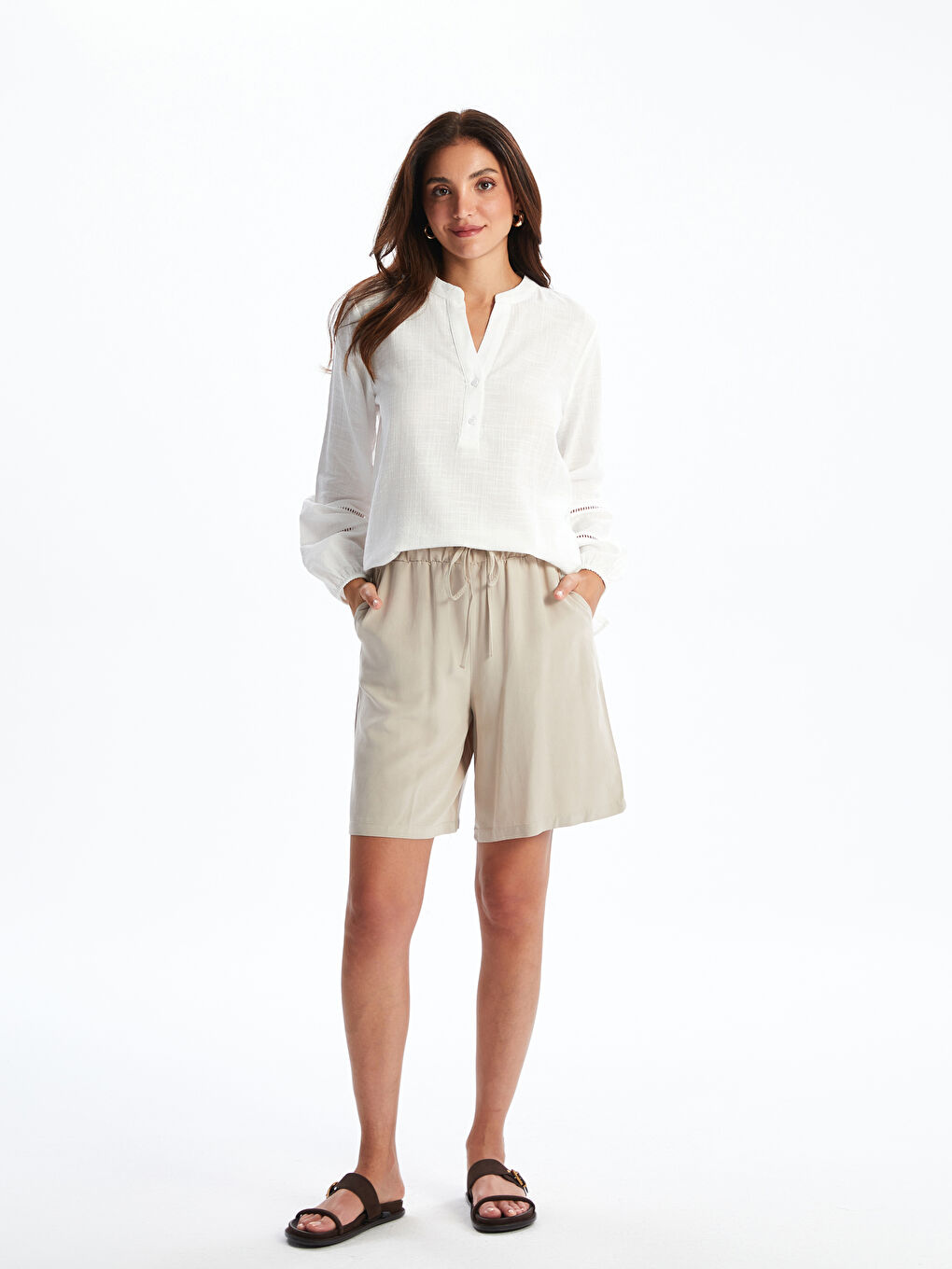 Woman WHITE Blouse -S5QY39Z8-Q6K