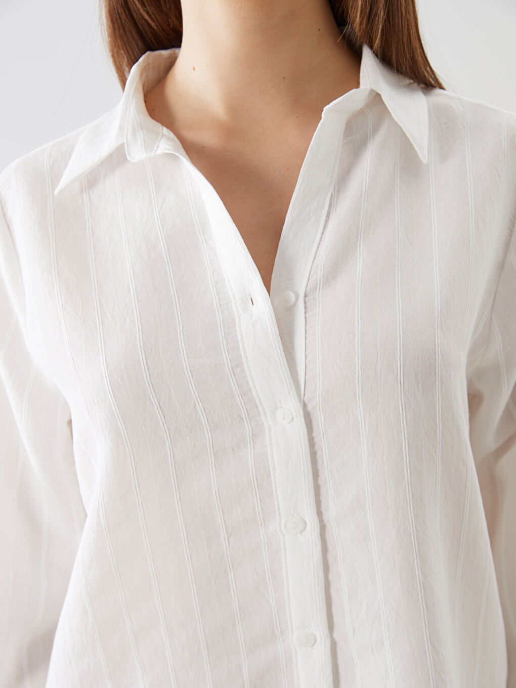 LCWAIKIKI Classic Striped Women's Shirt -S5QY41Z8-Q6K