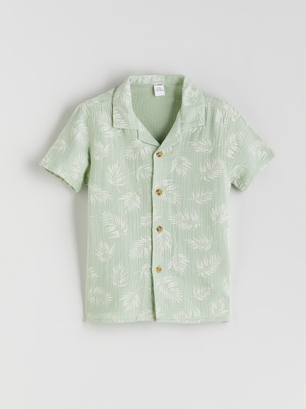 LCW Kids Resort Collar Printed Boys' Shirt -S5QY43Z1-LRF
