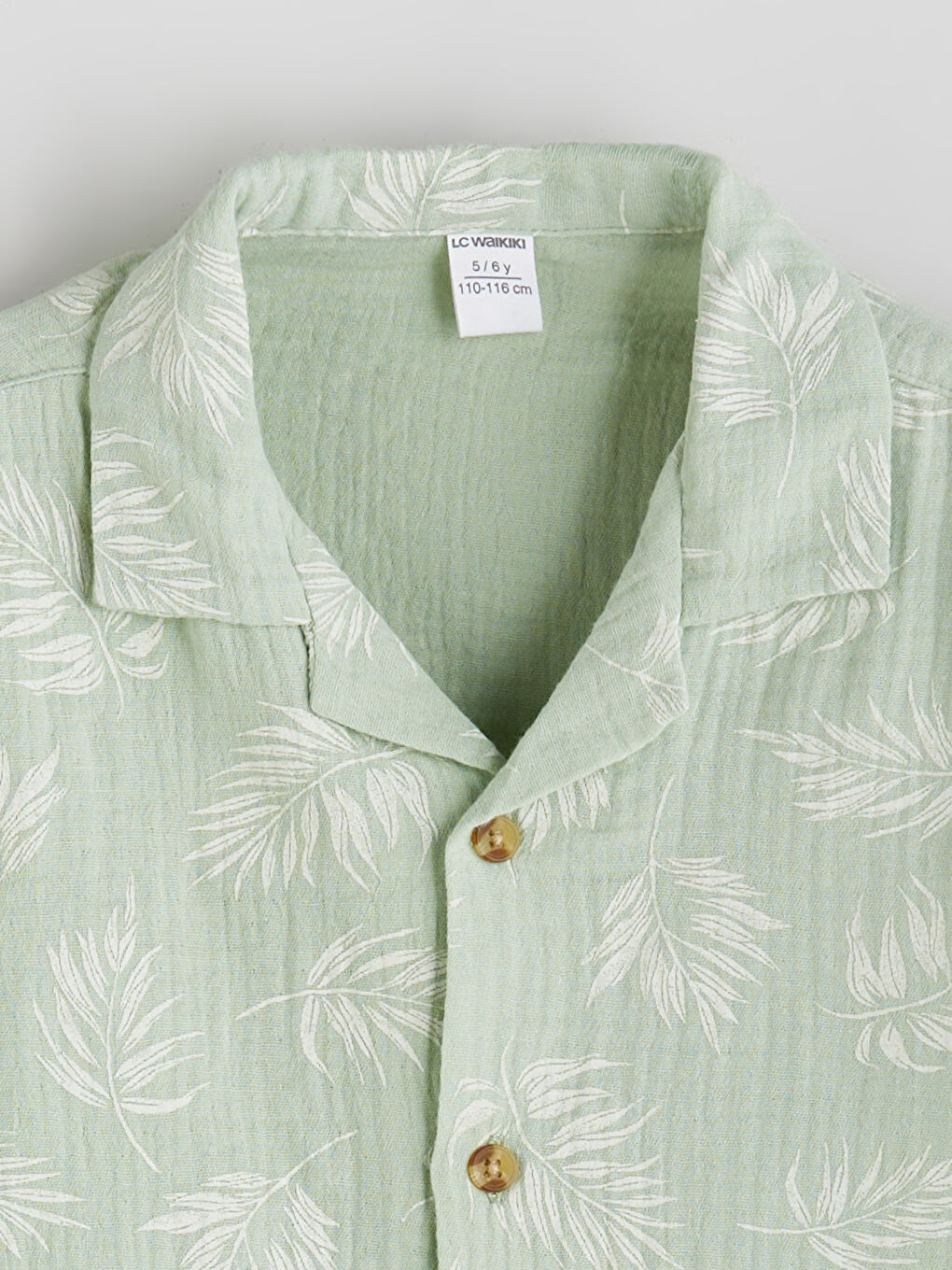 LCW Kids Resort Collar Printed Boys' Shirt -S5QY43Z1-LRF