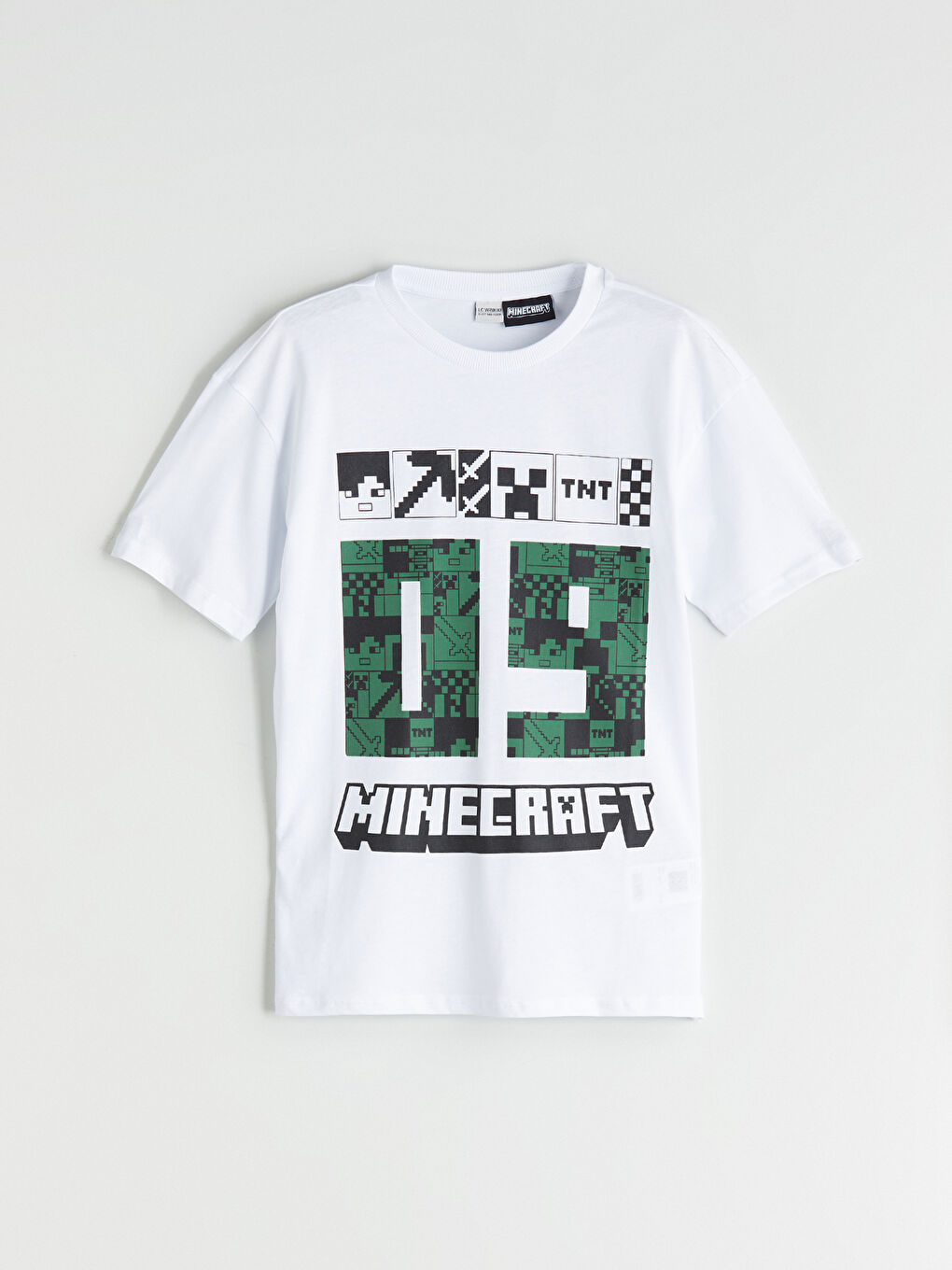 LCW Kids Crew Neck Minecraft Printed Boys' T-Shirt -S5QY57Z4-FFB