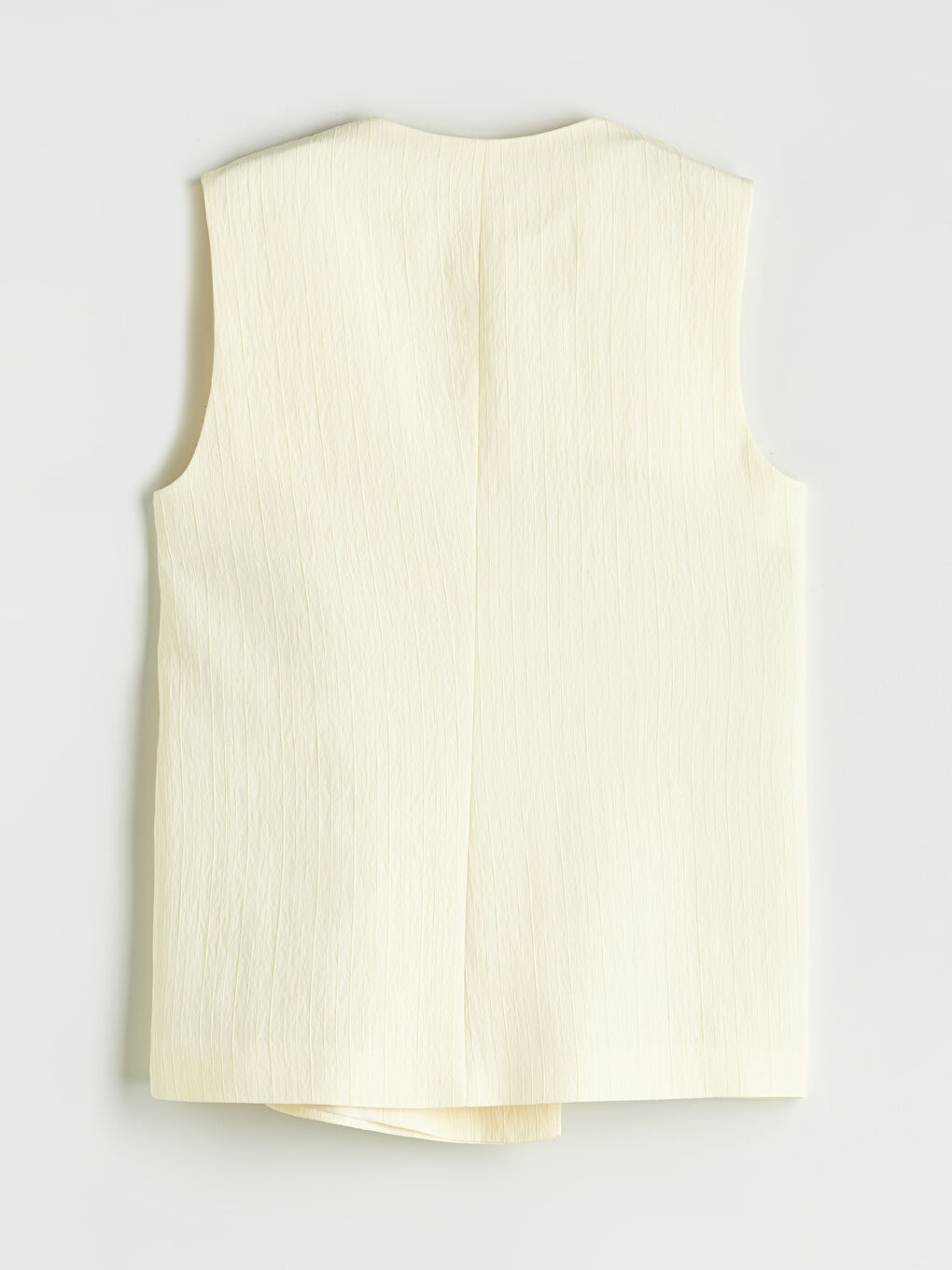 Sarı V Yaka Dokulu Kadın Klasik Yelek-5