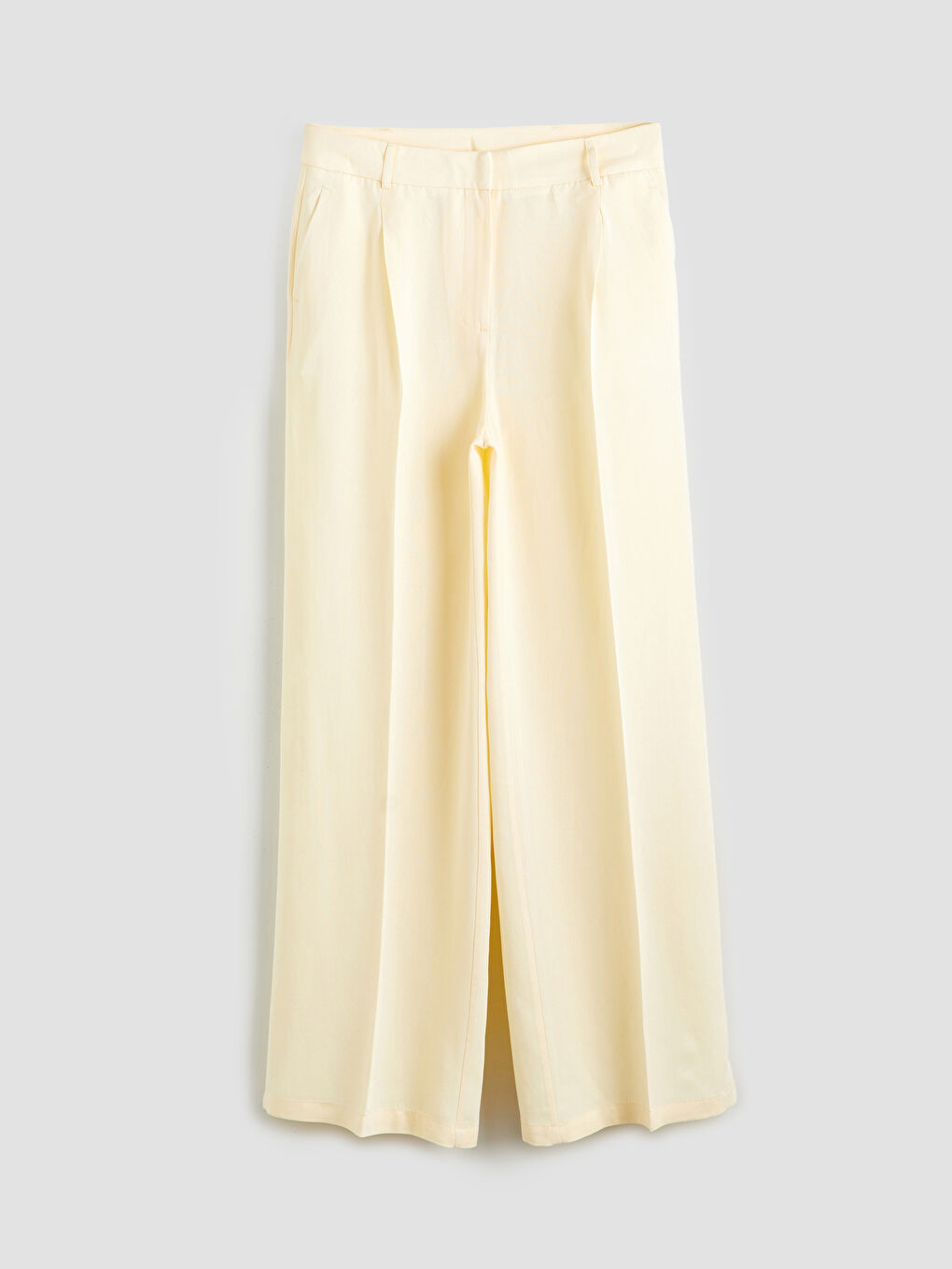 Loose Fit Linen Blend Women's Trousers -S5QY61Z8-YTS