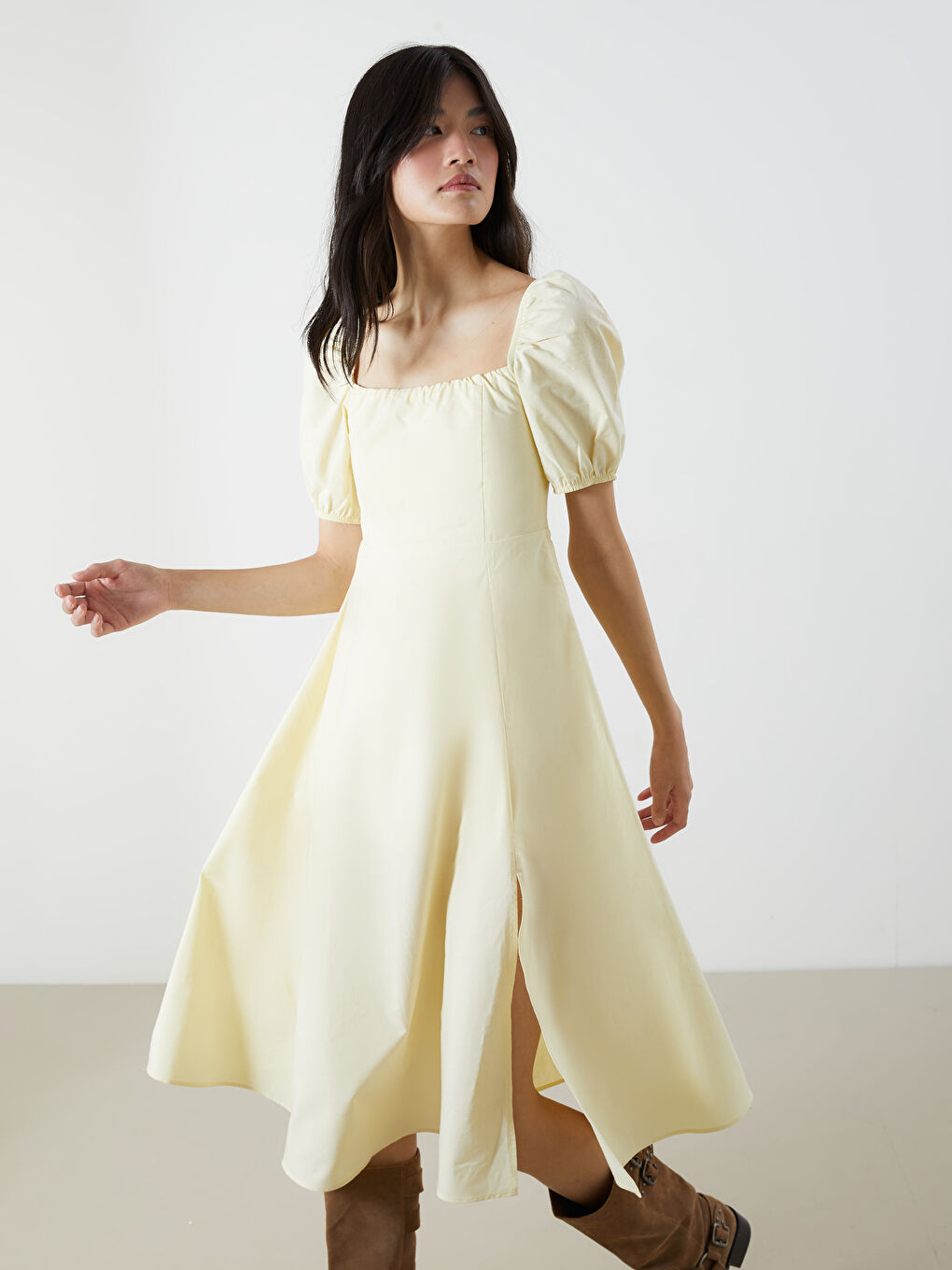 Woman YELLOW Dress -S5QY66Z8-ETY