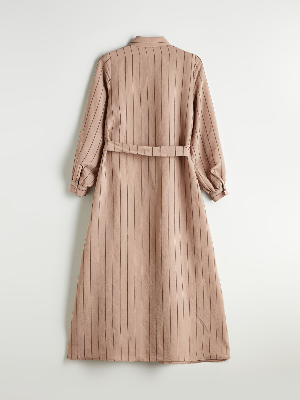 LCW Modest Woman BROWN Shirt Dress -S5QY72Z8-LEW