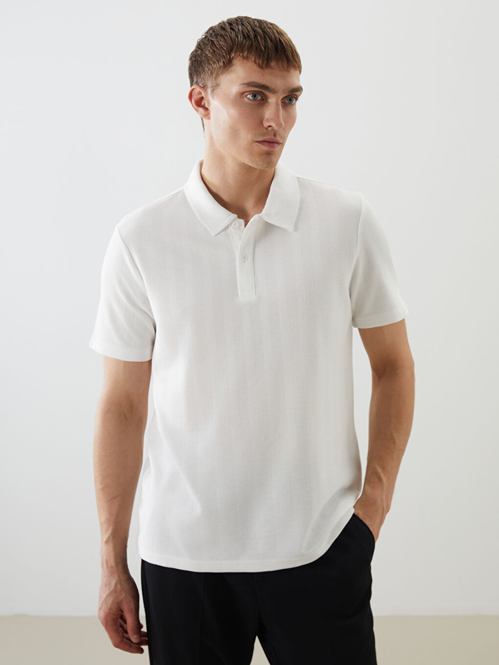 LCW Vision Men's Polo Neck T-Shirt -S5QY74Z8-R9J