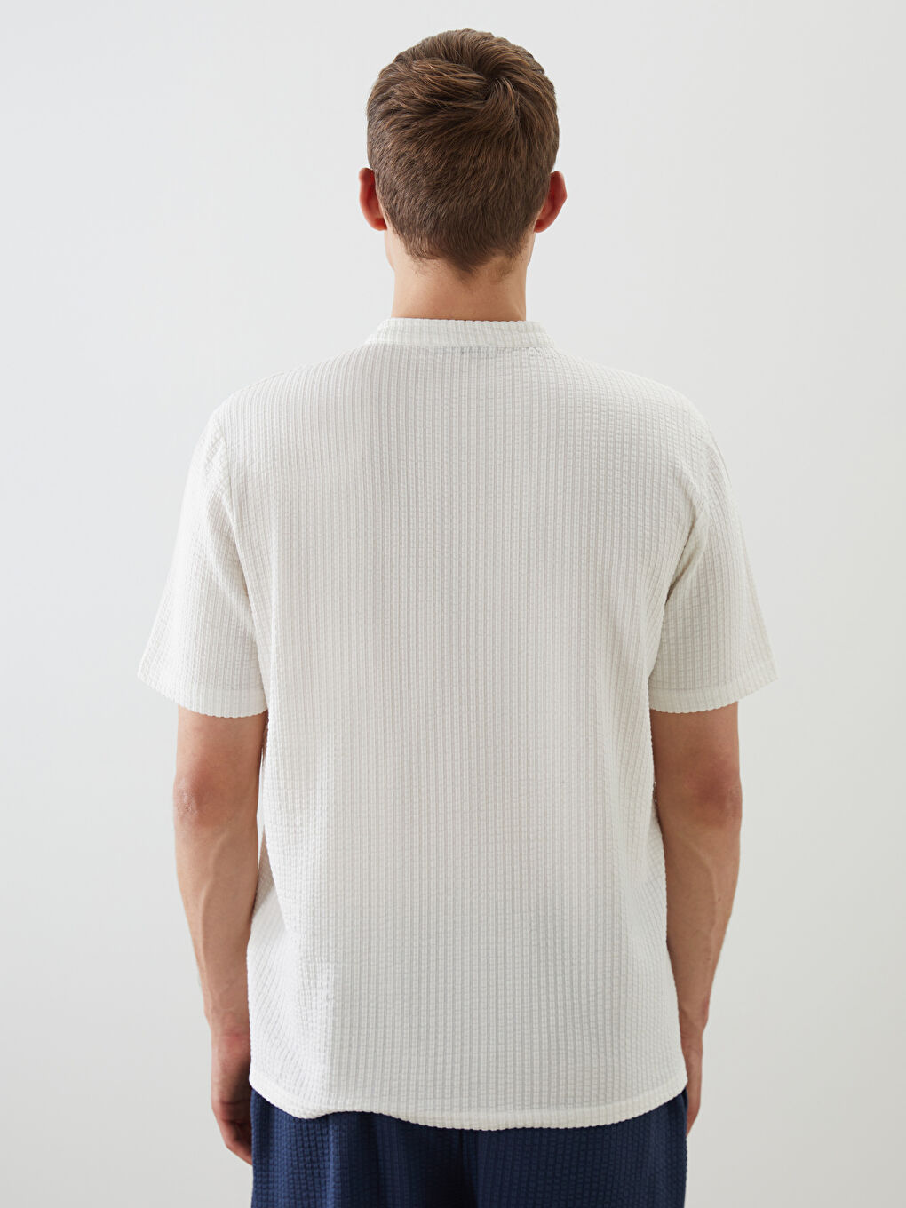 LCW Vision Grandad Collar Men's T-Shirt -S5QY93Z8-R9J