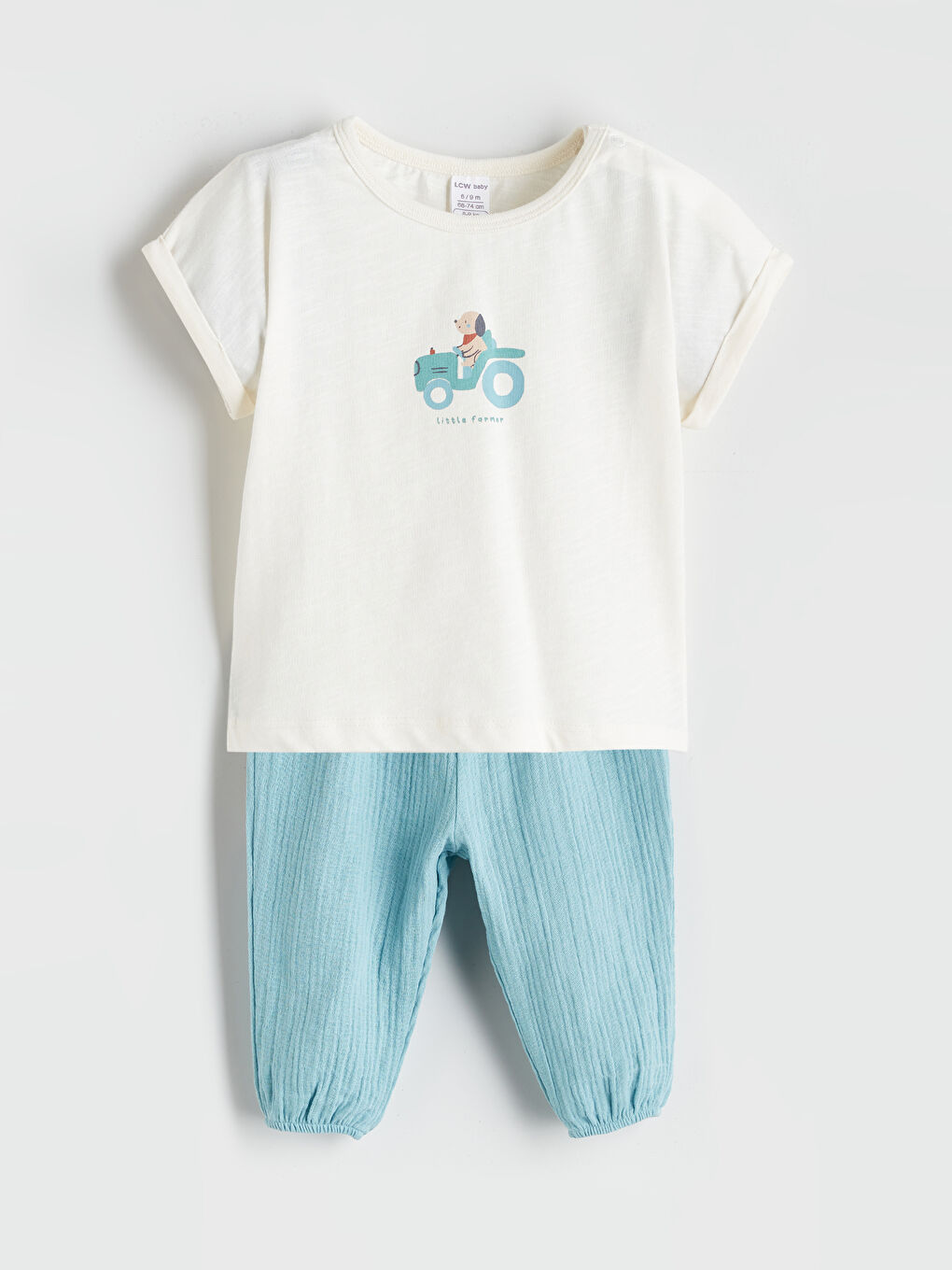 Printed Baby Boys' T-Shirt and Trousers 2 Pack -S5R025Z1-FDU