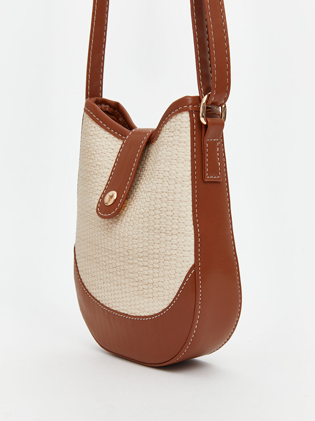 Bej Ayarlanabilir Askılı Kadın Omuz Çantası-2