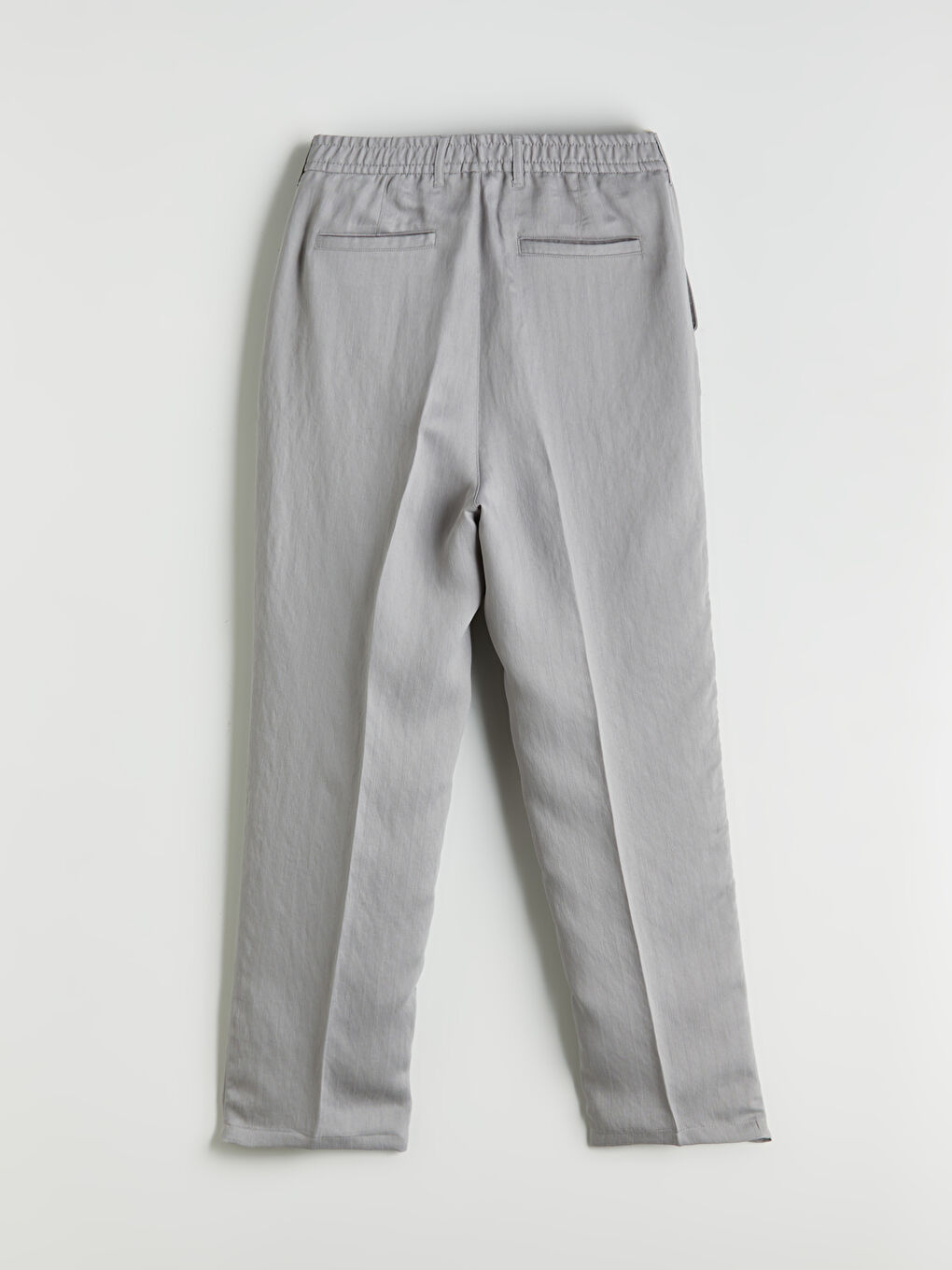 Gri Rahat Kalıp Viskon Erkek Pantolon-5