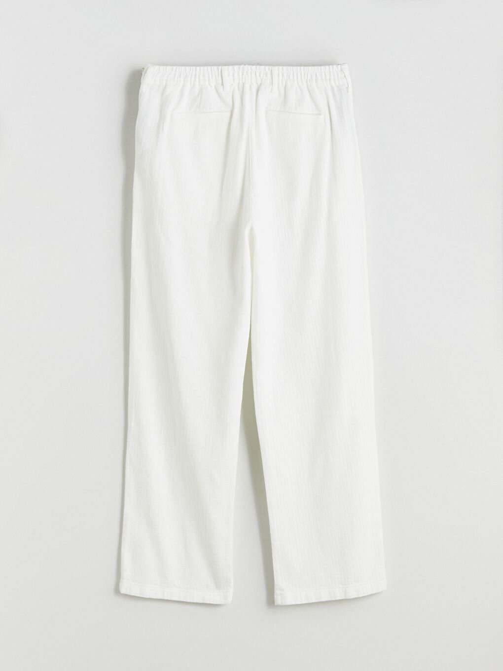 Ekru Standart Kalıp Keten Karışımlı Erkek Pantolon-5