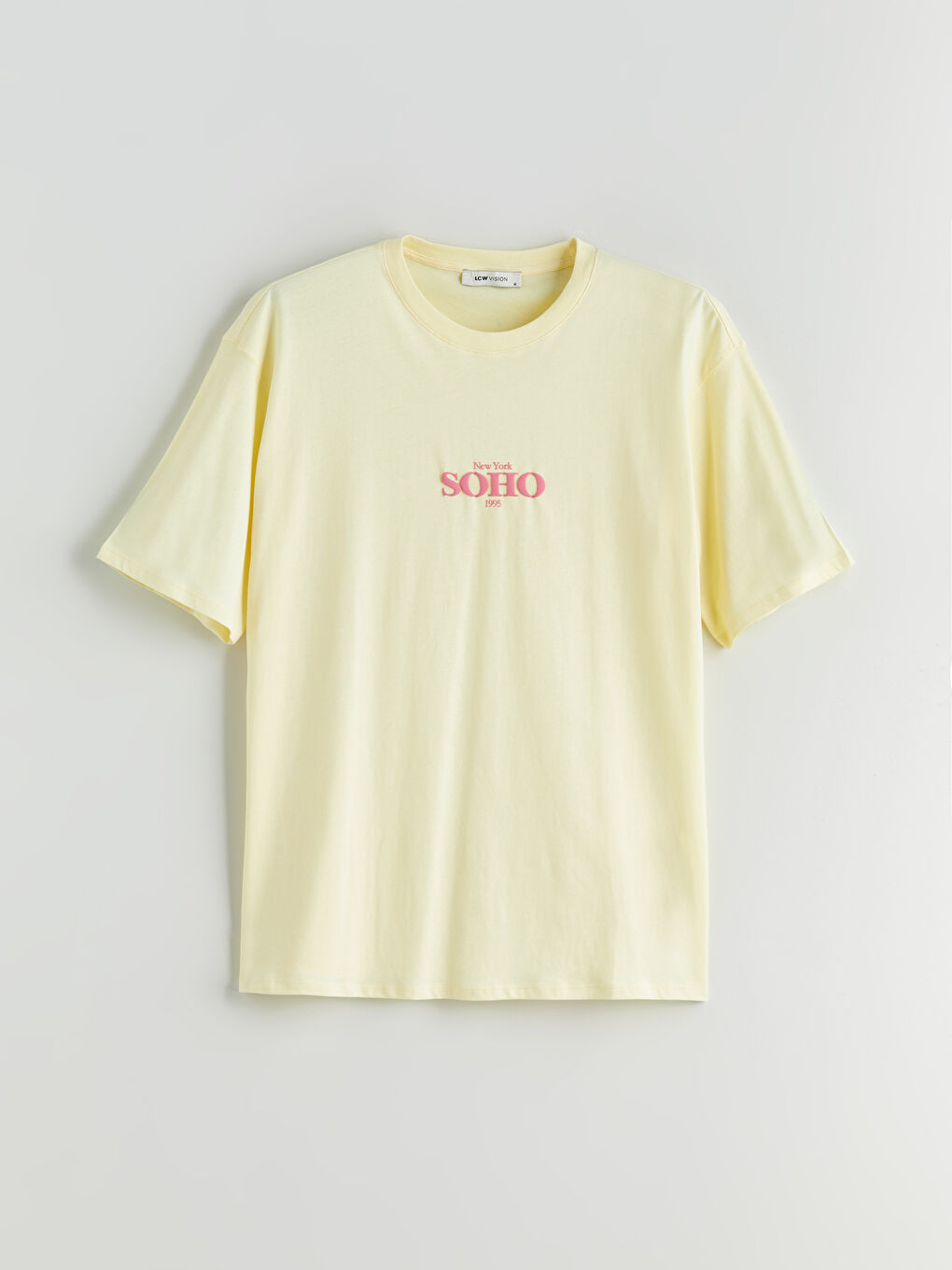 LCW Vision Crew Neck Printed Oversize Women's T-Shirt -S5R048Z8-FEZ