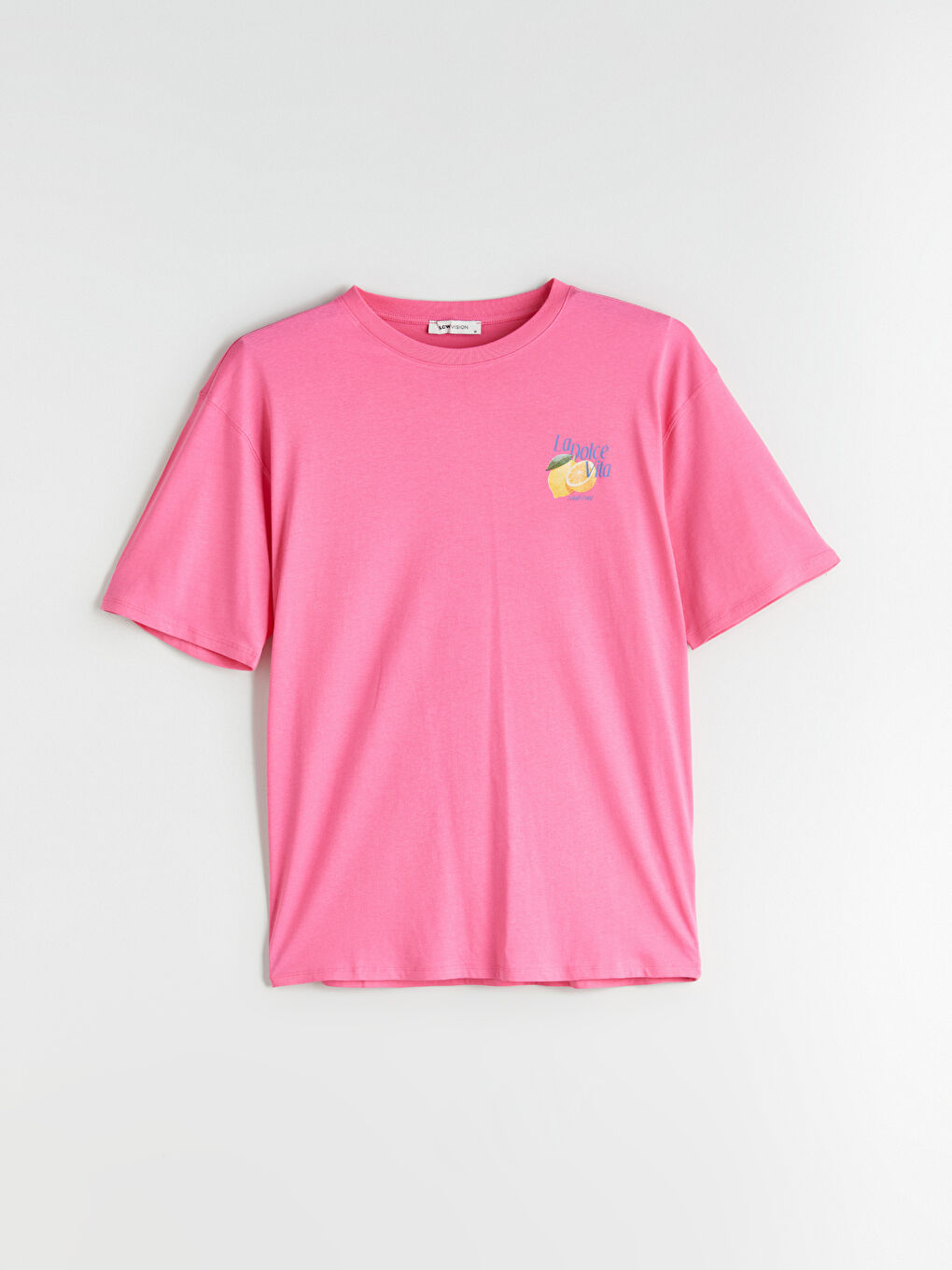 LCW Vision Crew Neck Printed Oversize Women's T-Shirt -S5R050Z8-R0J