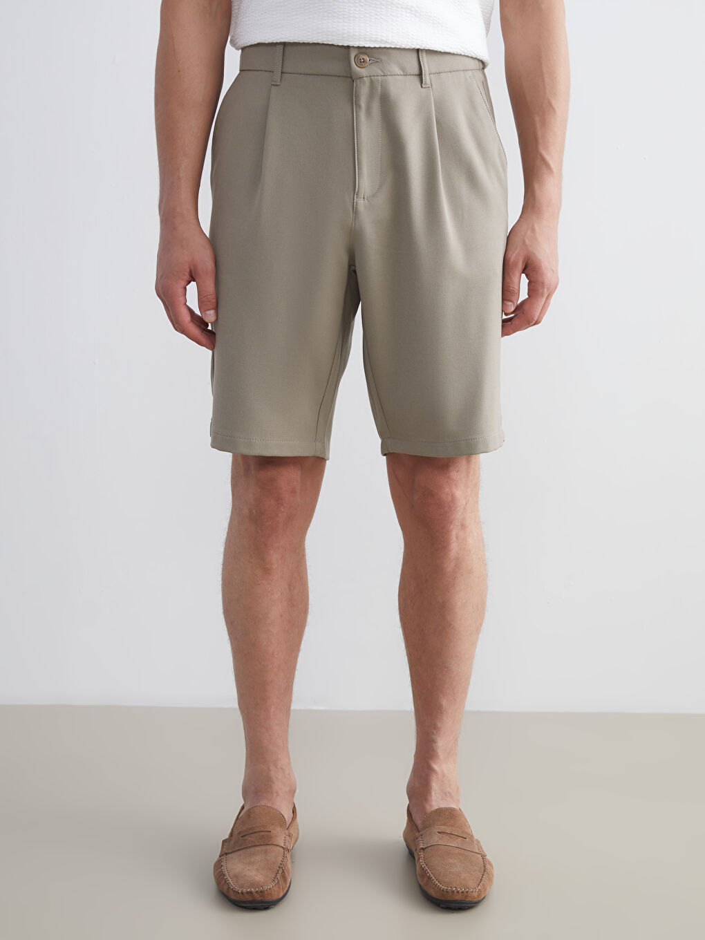 Yeşil Standart Kalıp Erkek Şort-1