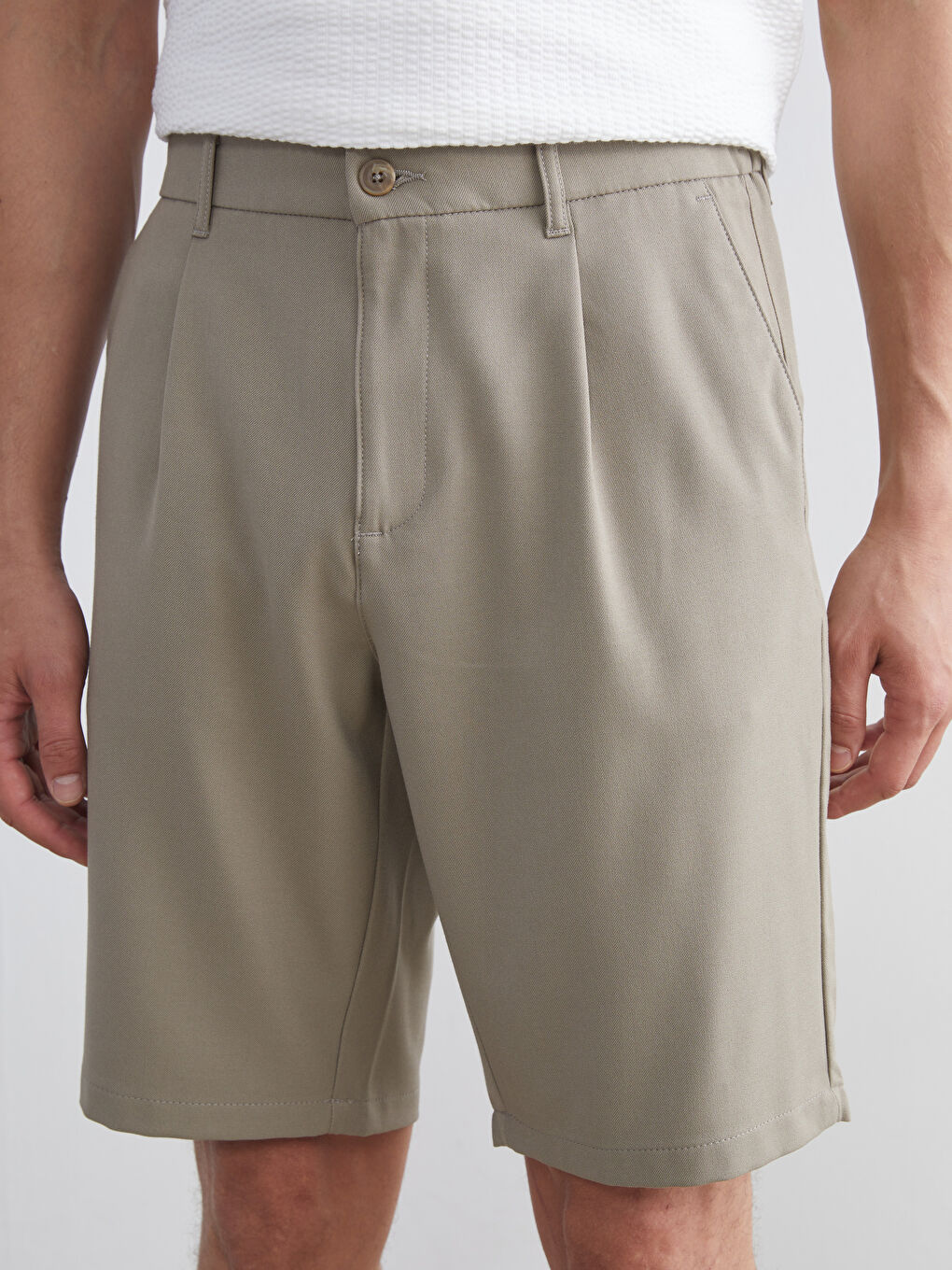 Yeşil Standart Kalıp Erkek Şort-2