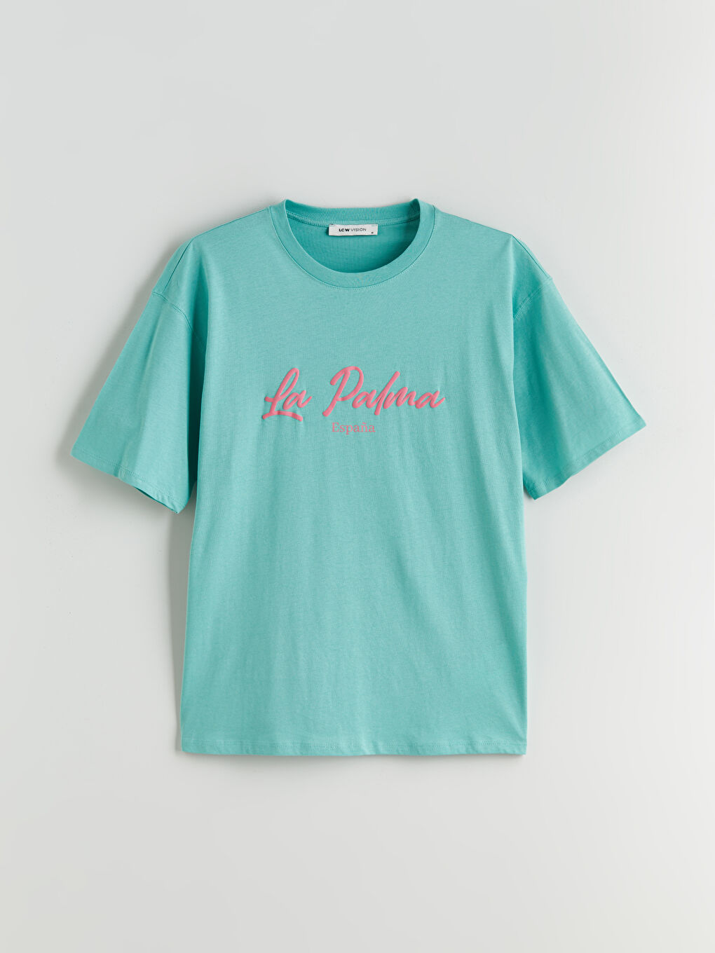 LCW Vision Crew Neck Printed Oversize Women's T-Shirt -S5R061Z8-FJW
