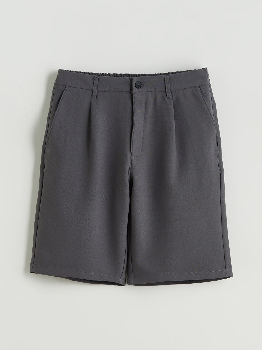 Gri Standart Kalıp Erkek Şort-4