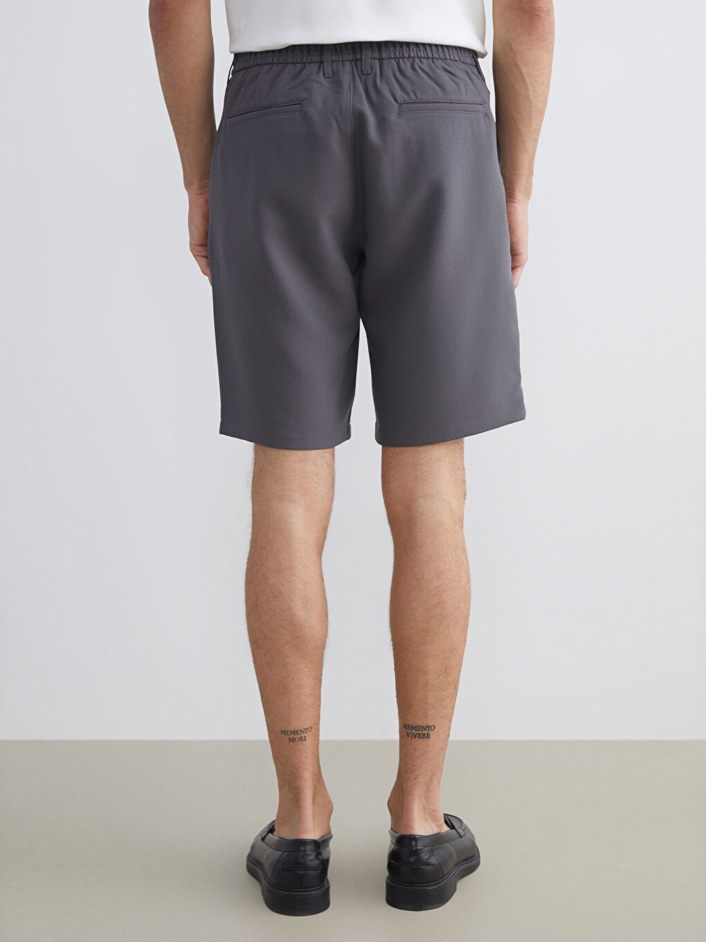 Gri Standart Kalıp Erkek Şort-3