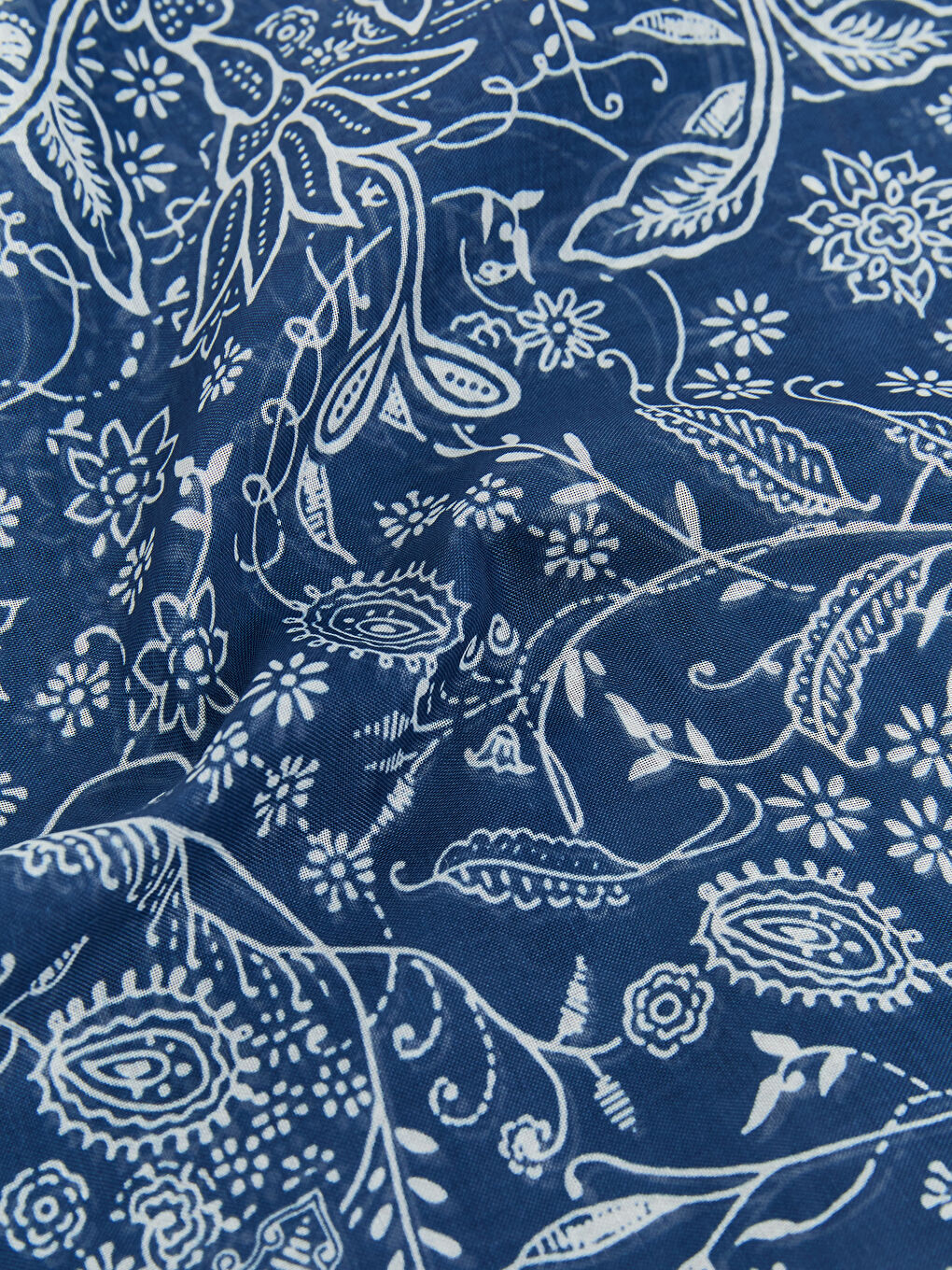 Mavi Desenli Kadın Şal-2