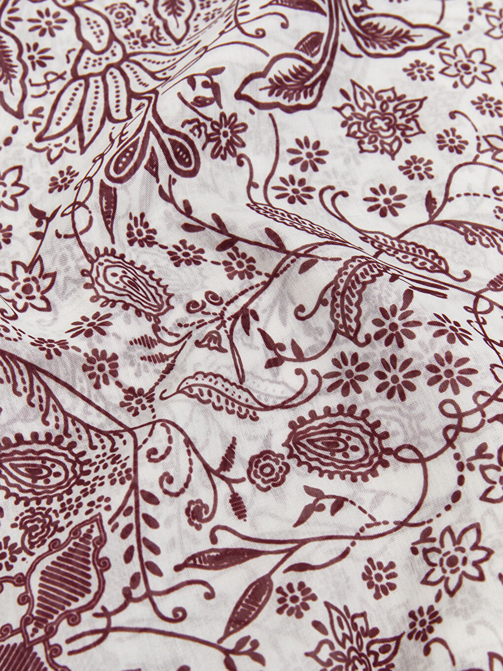 Bordo Desenli Kadın Şal-2