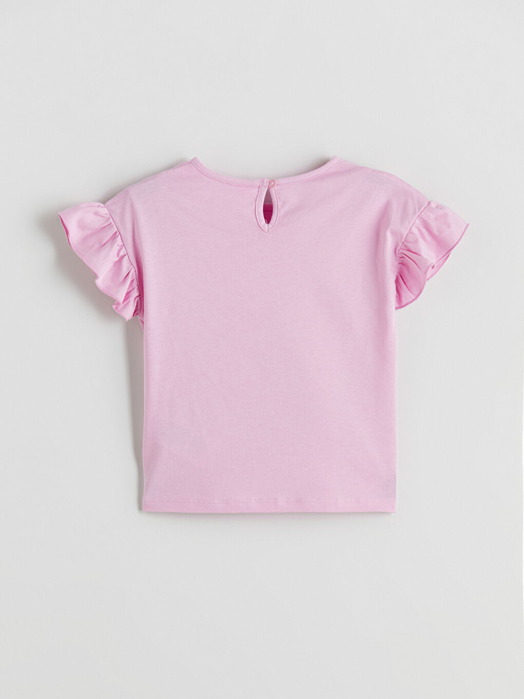 Lila Meyve Baskılı Kız Çocuk Tişört-1