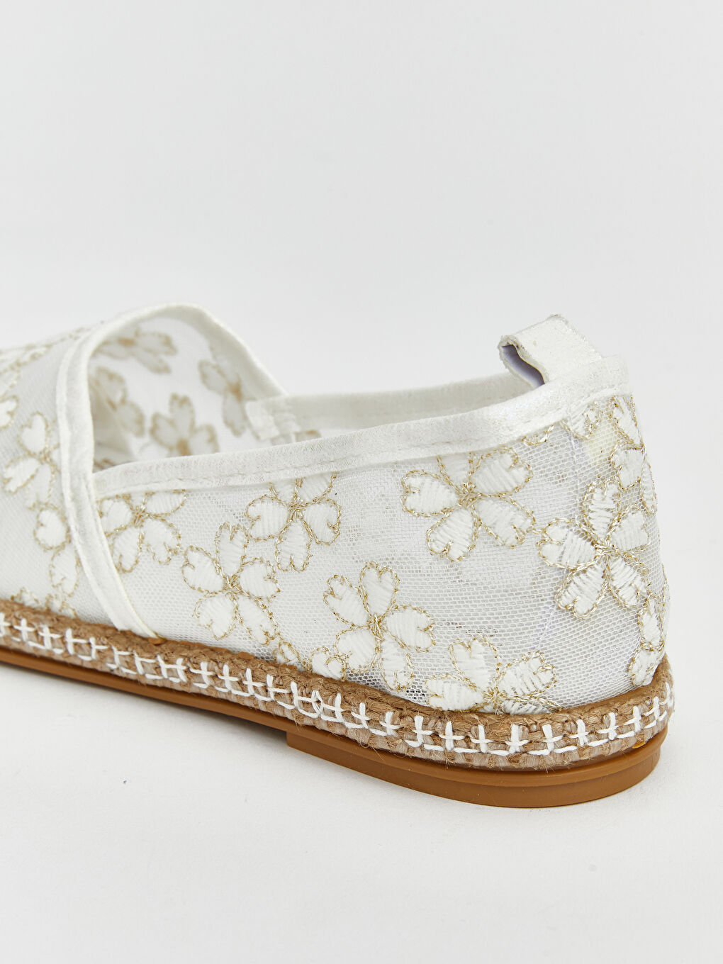 Beyaz File Detaylı Kız Çocuk Babet-4