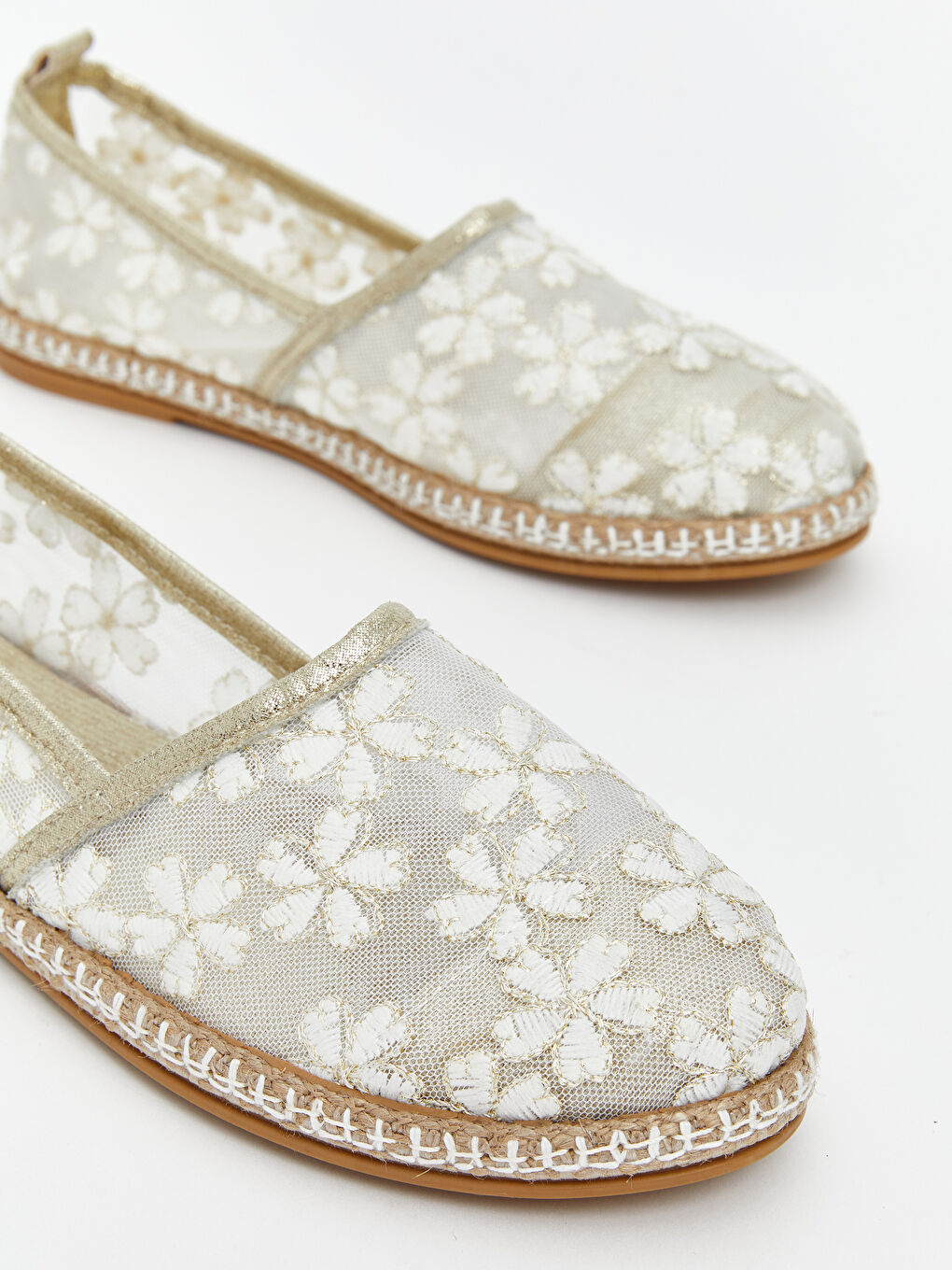 Ekru File Detaylı Kız Çocuk Babet-2