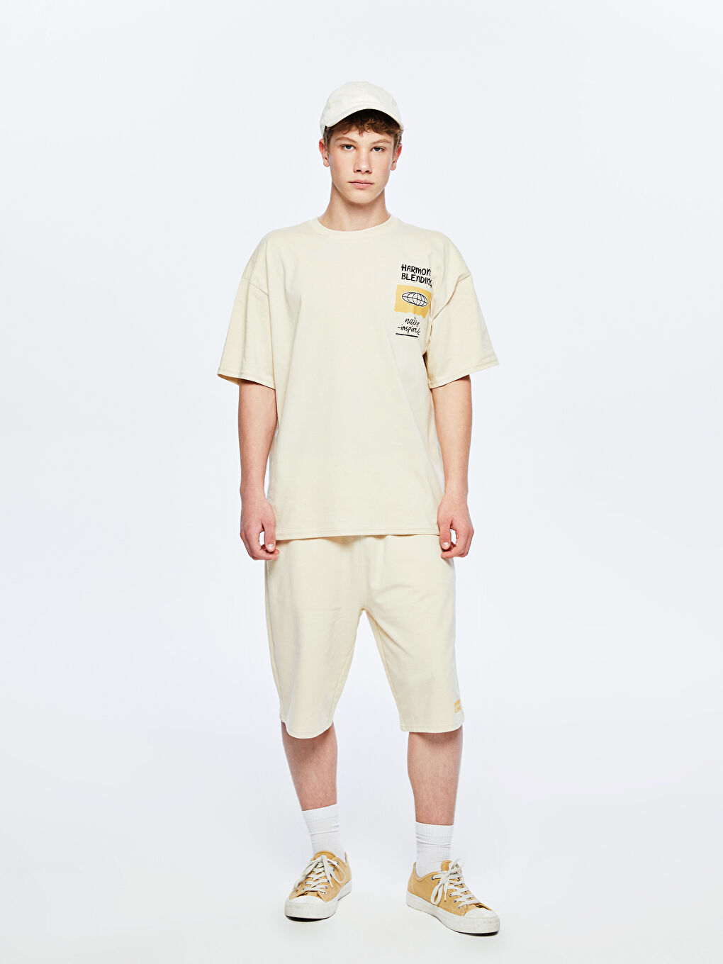 LCW Teen Teenage Boy BEIGE T-Shirt -S5R119Z4-G6A