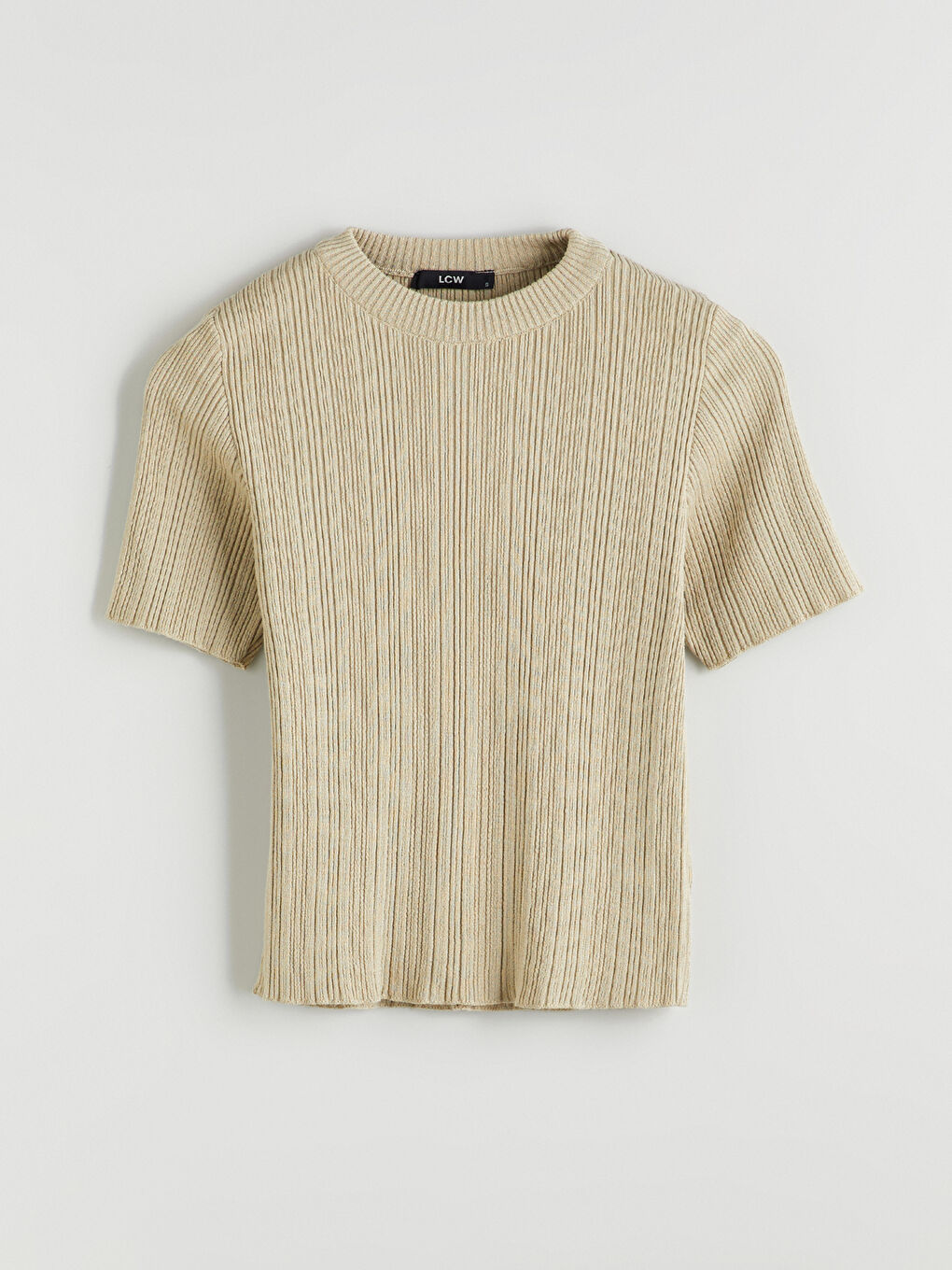 Crew Neck Textured Women's Knitwear Sweater -S5R124Z8-K8X