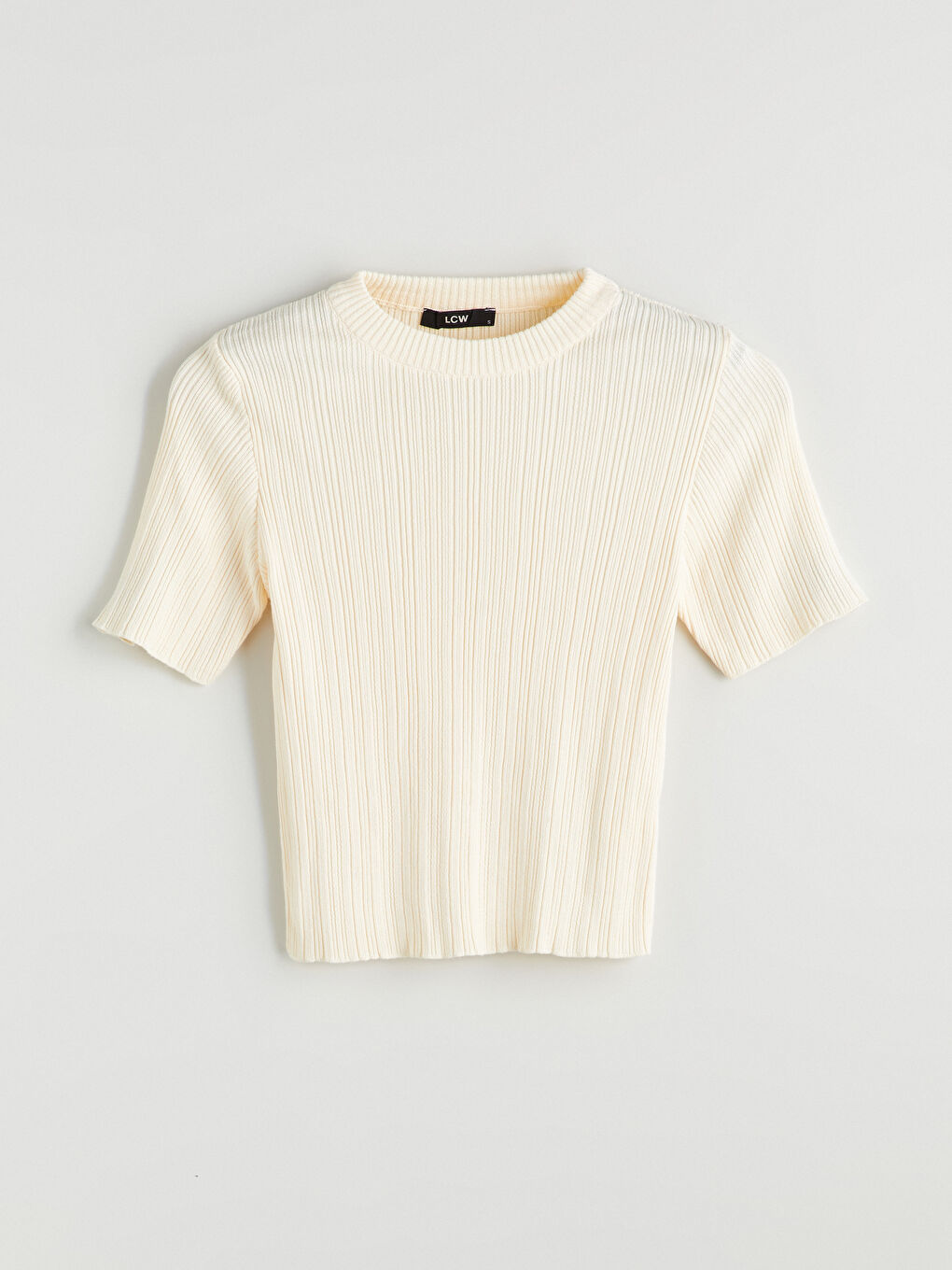 Crew Neck Textured Women's Knitwear Sweater -S5R124Z8-FEW