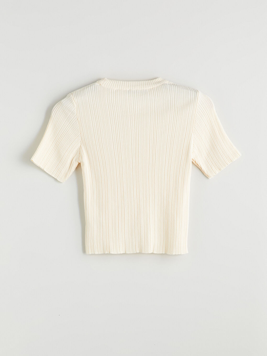 Crew Neck Textured Women's Knitwear Sweater -S5R124Z8-FEW