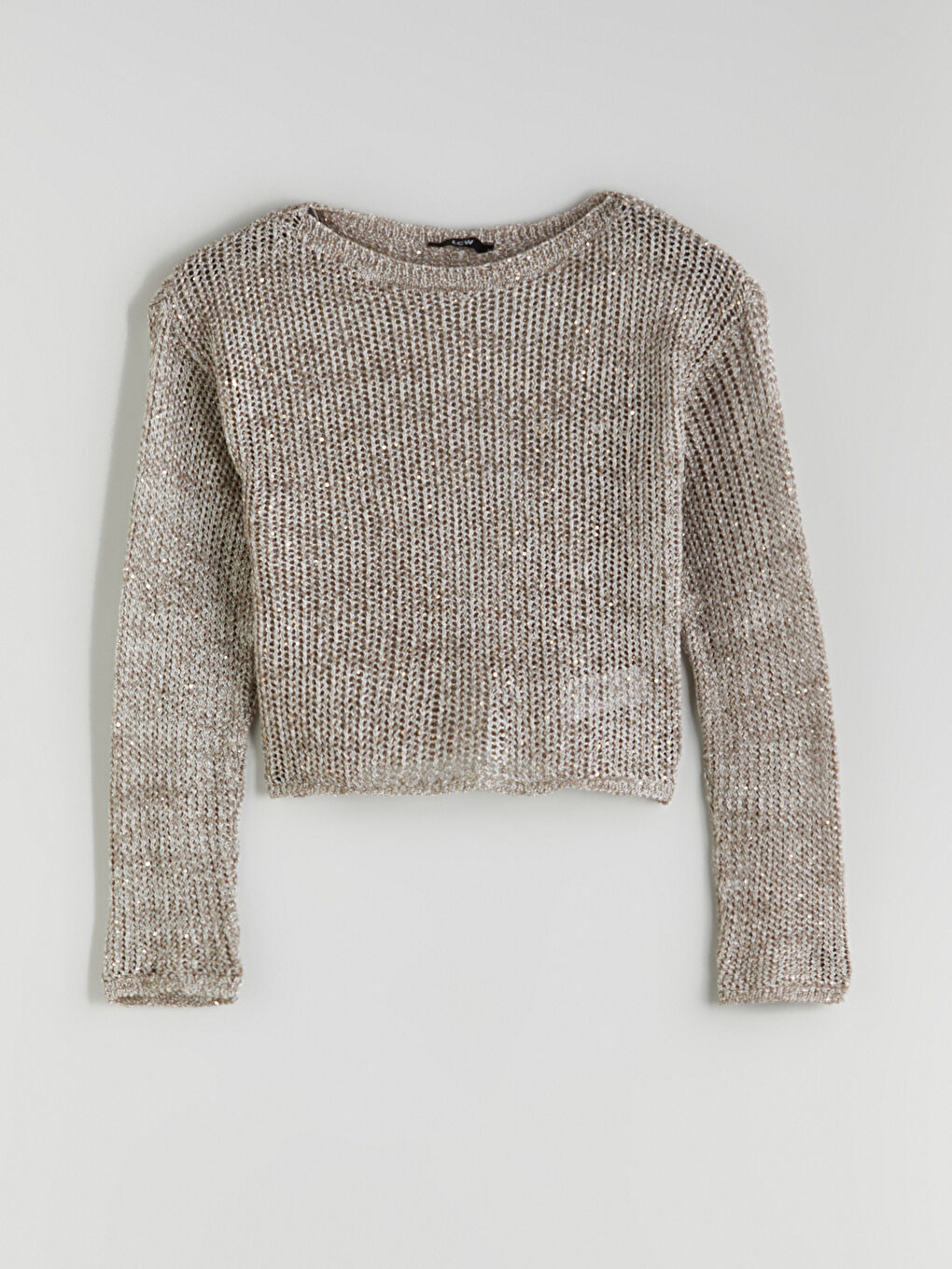 Crew Neck Hole-Knitted Women's Knitwear Sweater -S5R126Z8-JKW