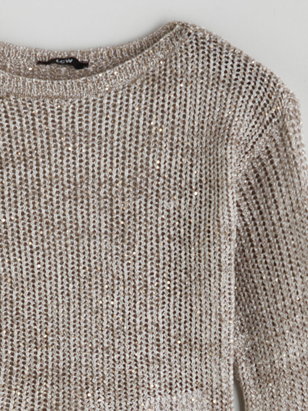 Crew Neck Hole-Knitted Women's Knitwear Sweater -S5R126Z8-JKW
