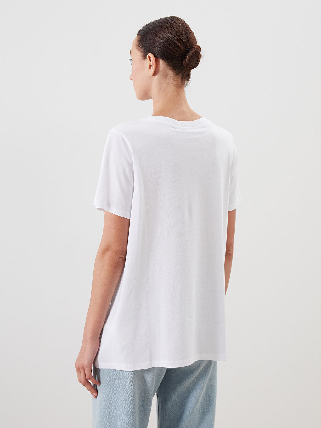 T-shirt pour Femmes à Imprimé Cerises avec Col Rond-3