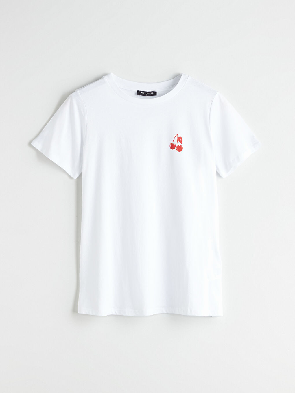 T-shirt pour Femmes à Imprimé Cerises avec Col Rond-6