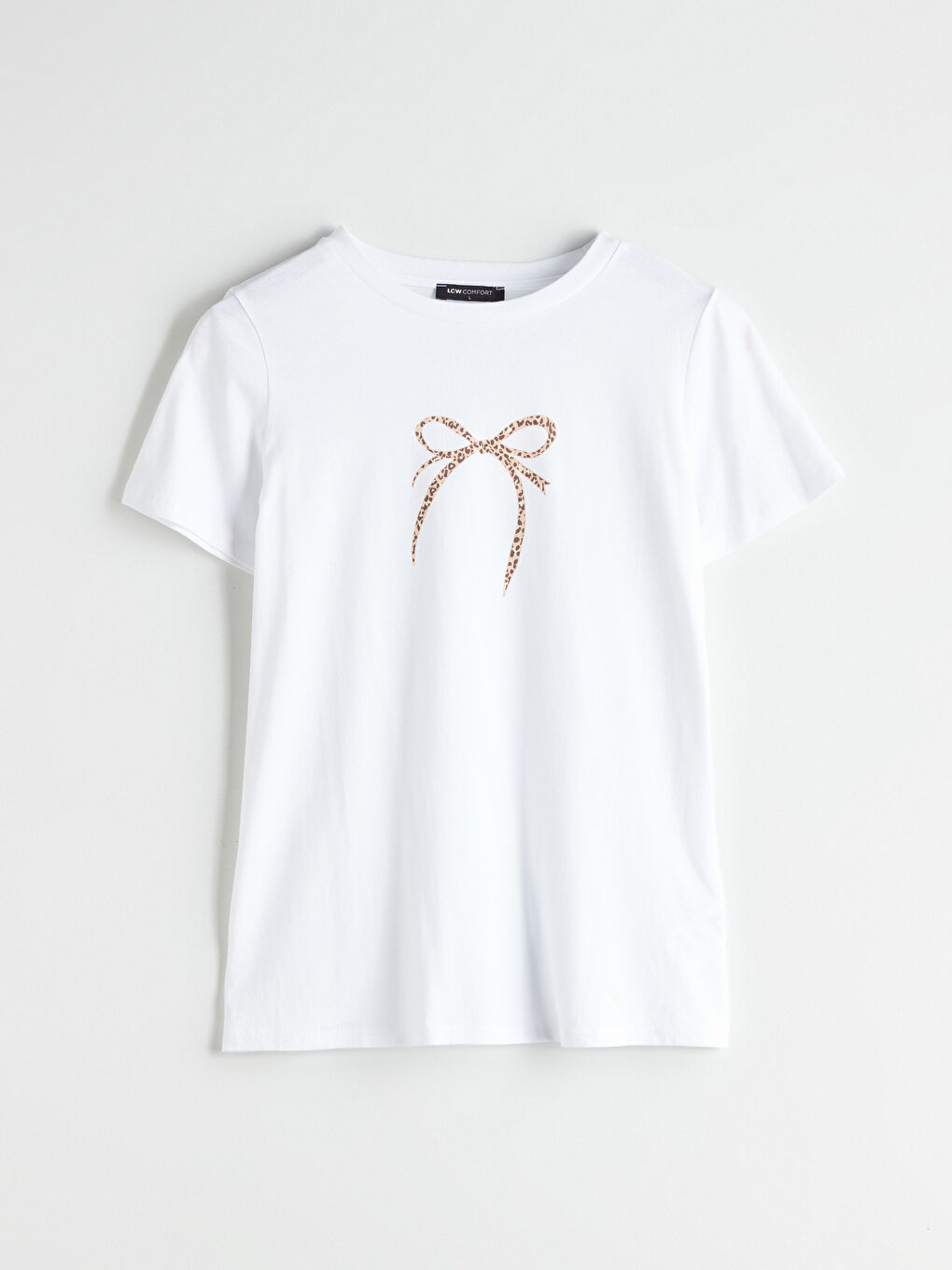 T-shirt femme col rond avec imprimé nœud-6