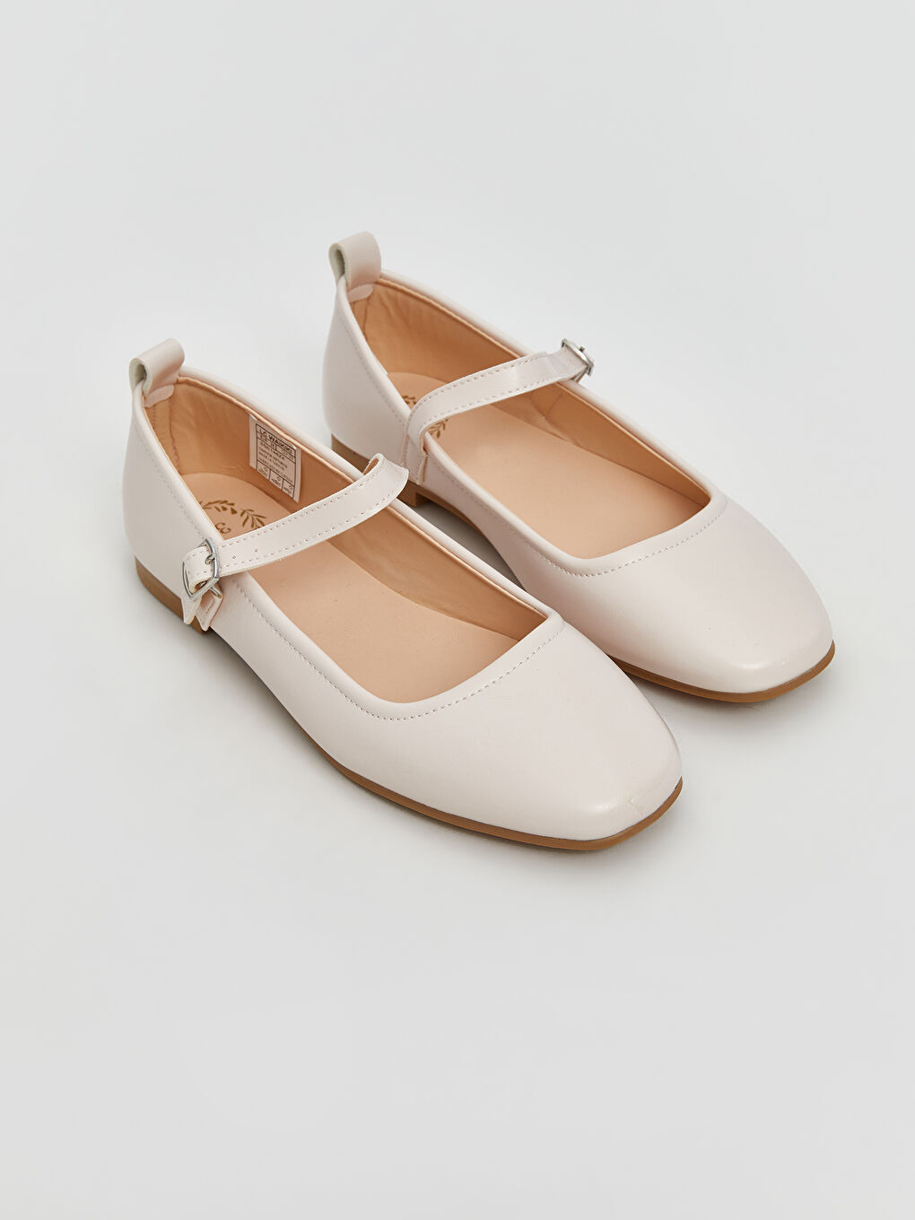 Pembe Deri Görünümlü Kız Çocuk Babet