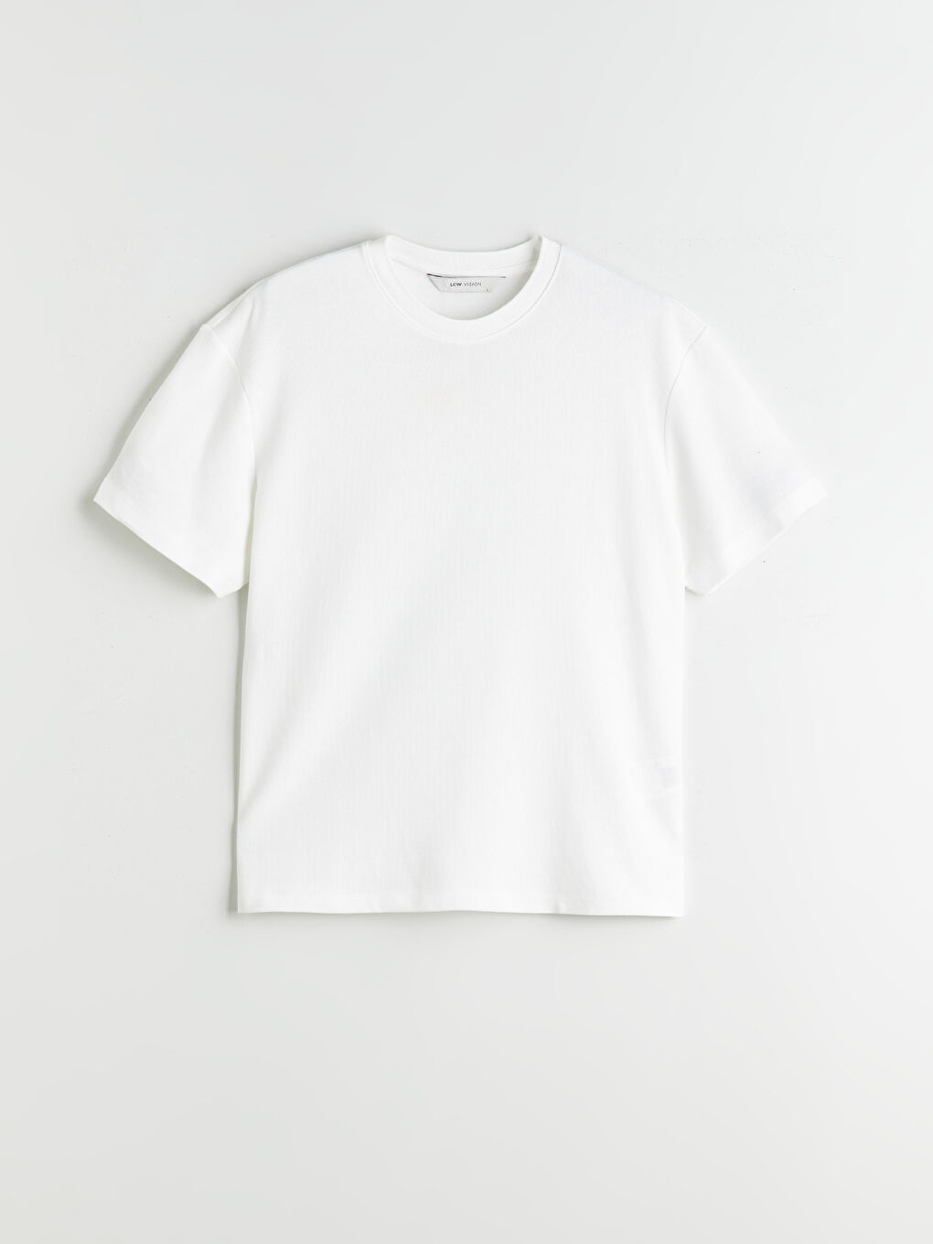 Ekru Bisiklet Yaka Erkek Tişört-4